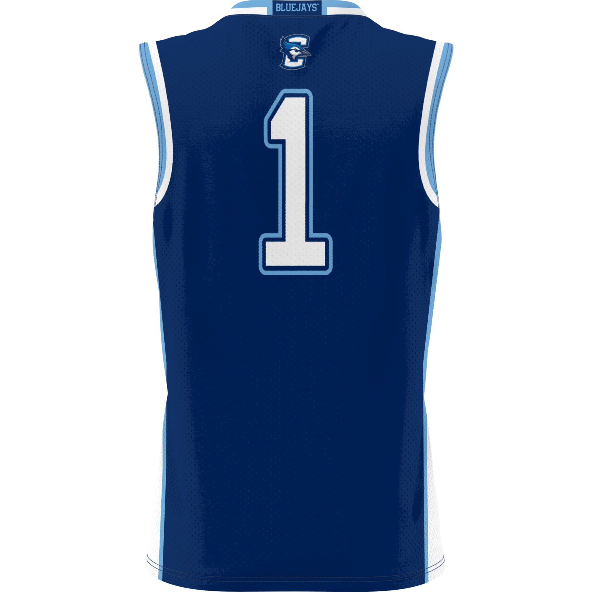 #1 Creighton Bluejays Unisex Lightweight Basketball Jersey Blue - back view
