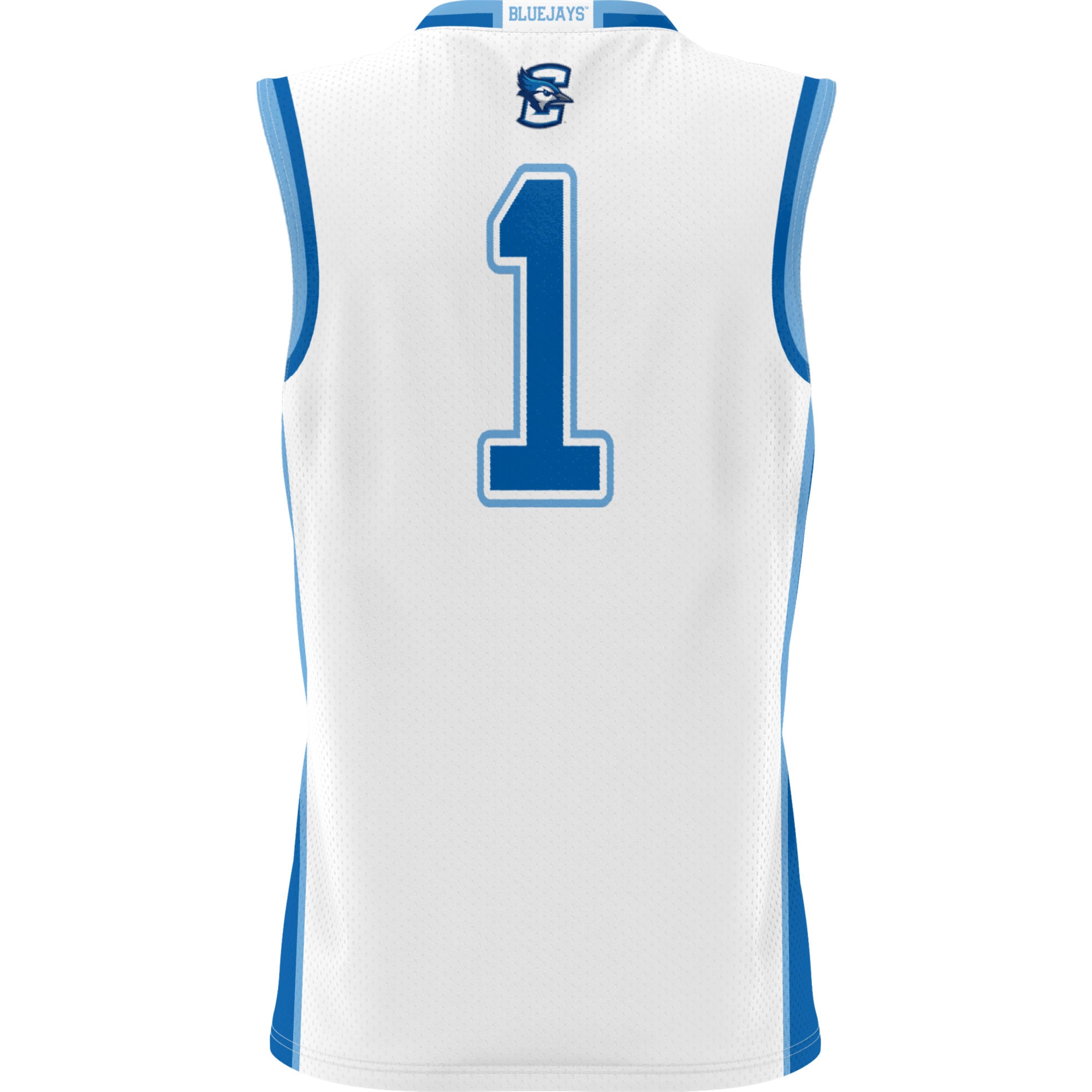 #1 Creighton Bluejays Unisex Lightweight Basketball Jersey White - back view