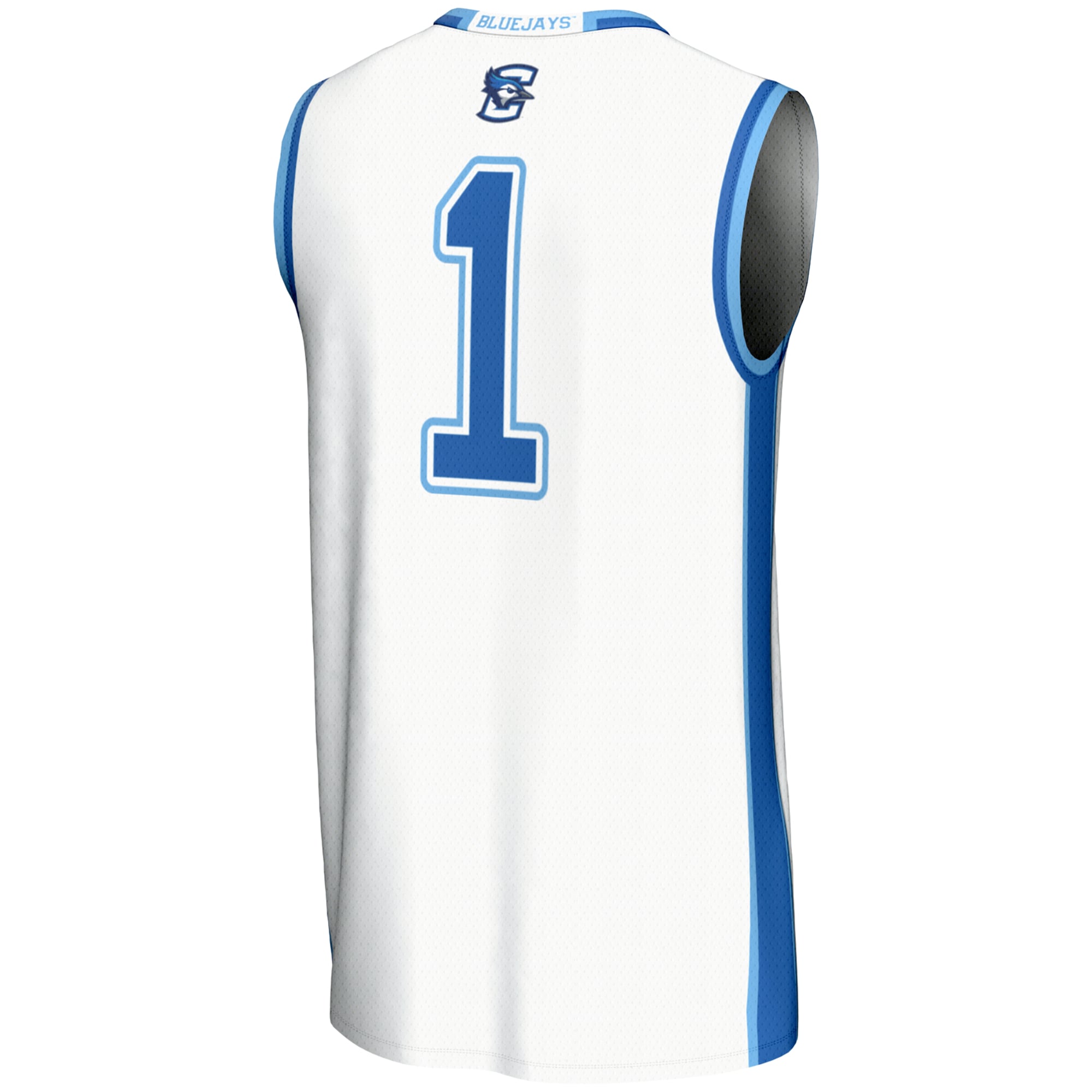 #1 Creighton Bluejays Youth Lightweight Basketball Jersey White - back view