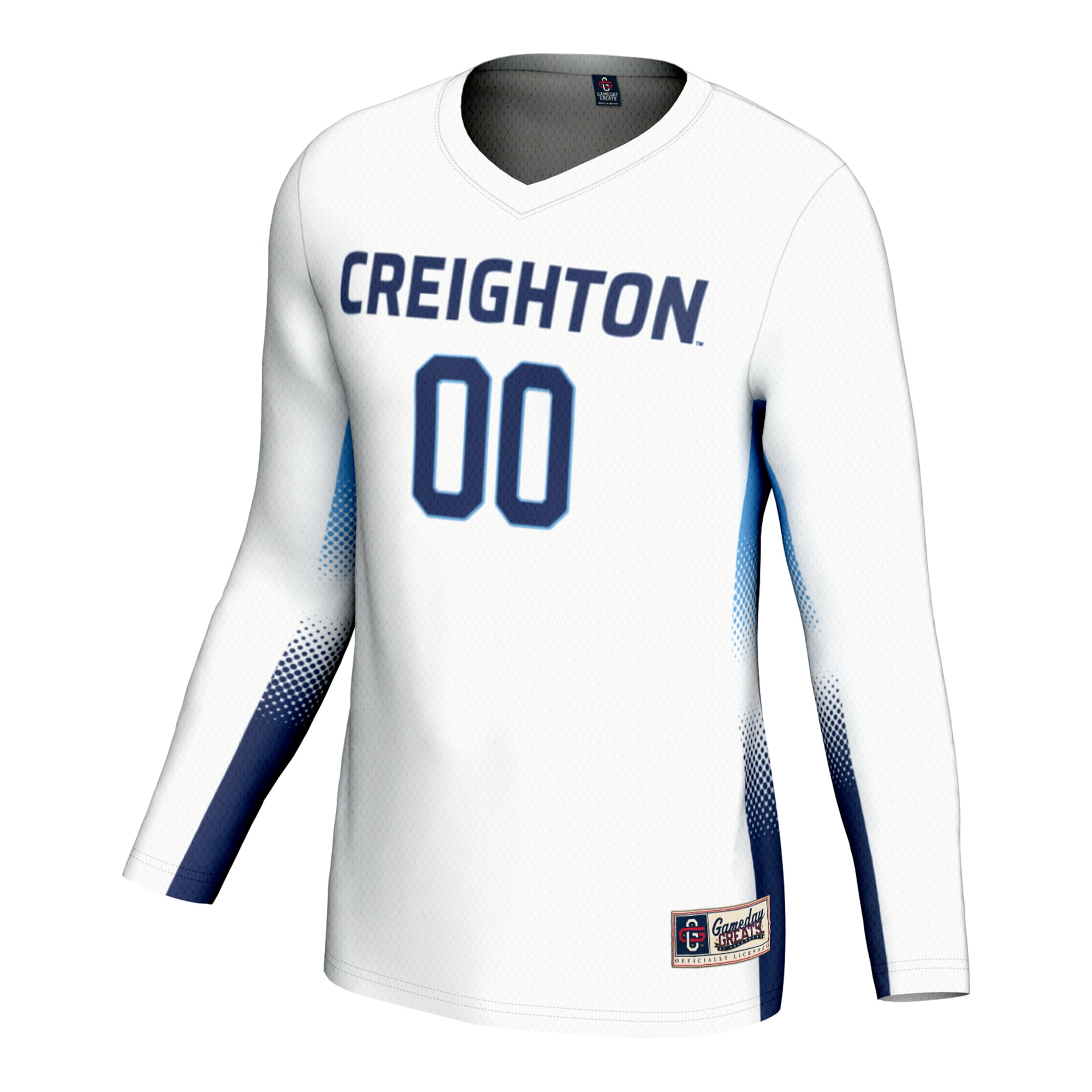 Creighton Bluejays Youth Lightweight Volleyball Jersey White - front view