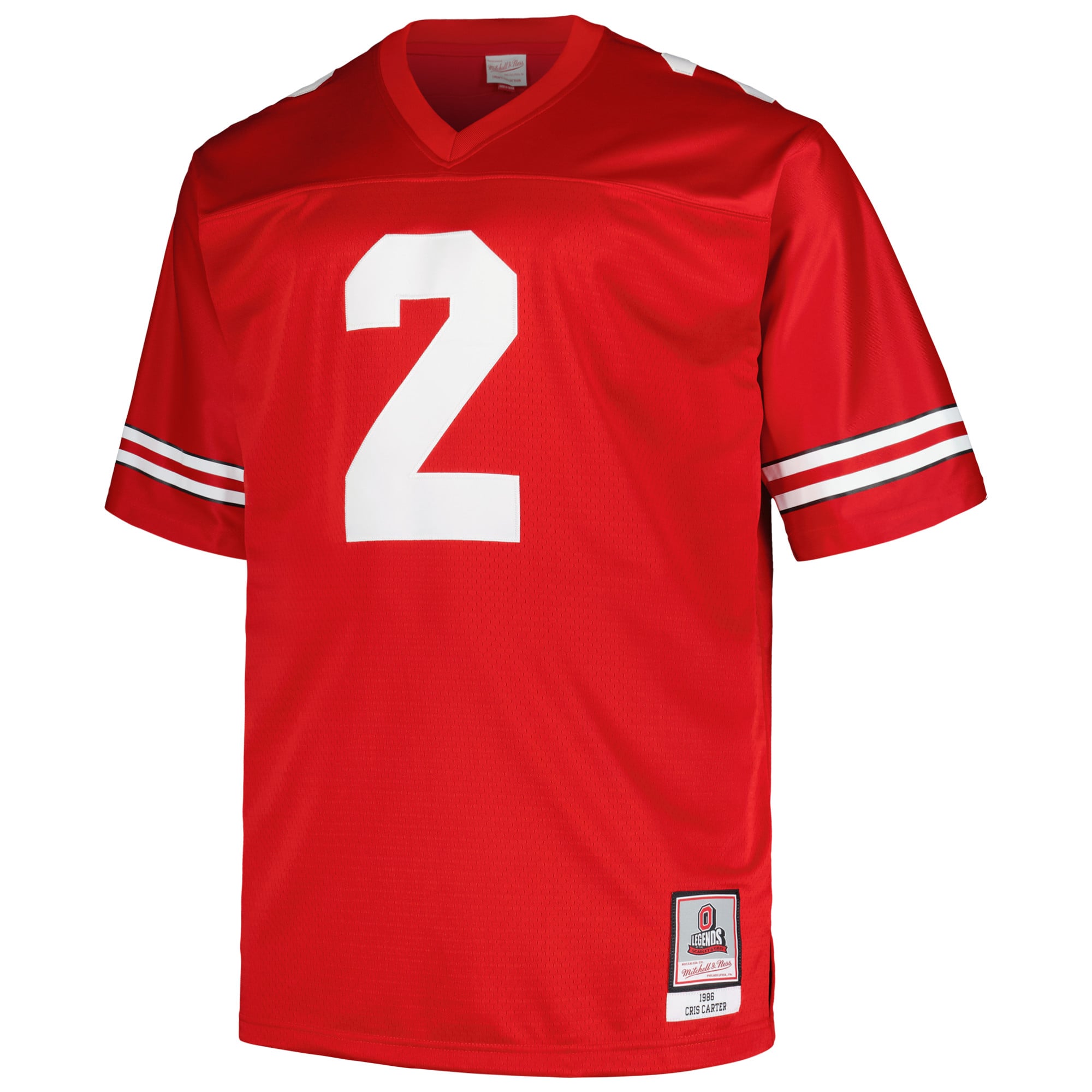 Cris Carter Ohio State Buckeyes Big & Tall Jersey Scarlet - front view