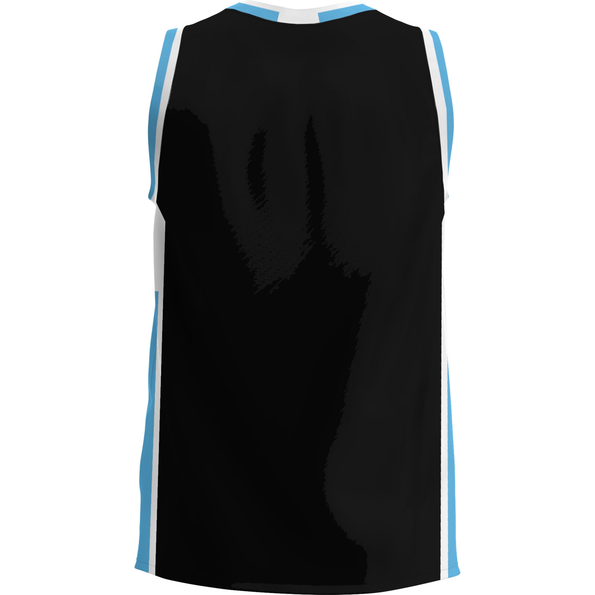CUNY College of Staten Island Lightweight Basketball Jersey Light Blue - back view