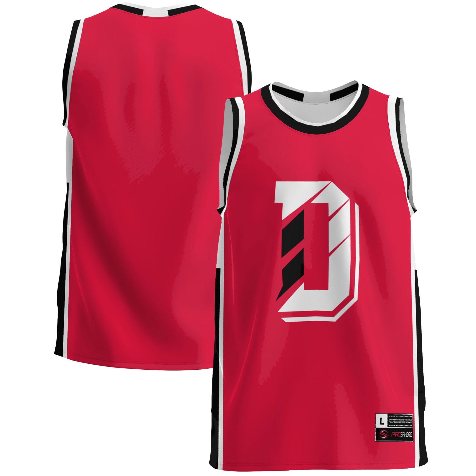 Davidson Wildcats Lightweight Basketball Jersey Red - front and back view