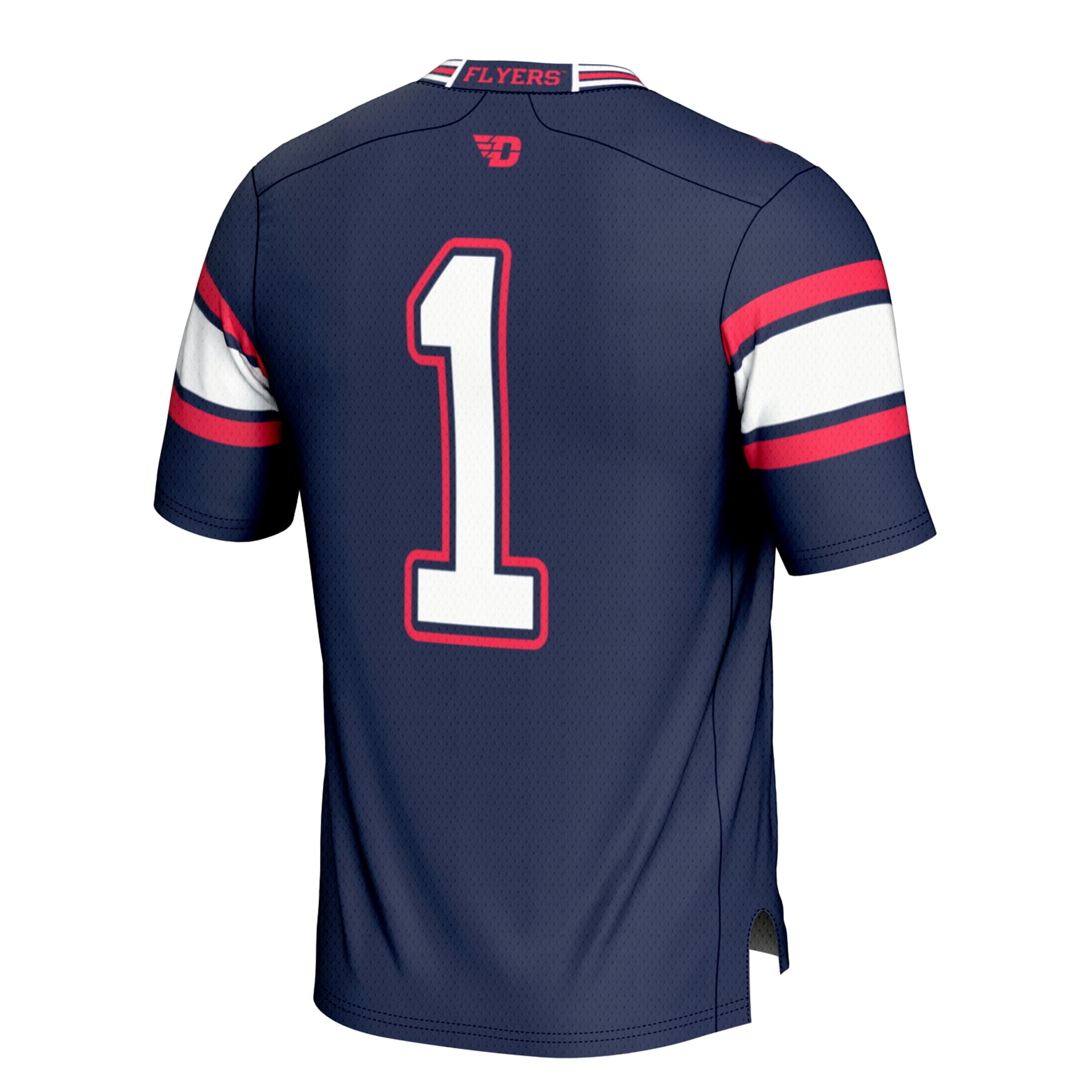 #1 Dayton Flyers Football Jersey - Navy - back view