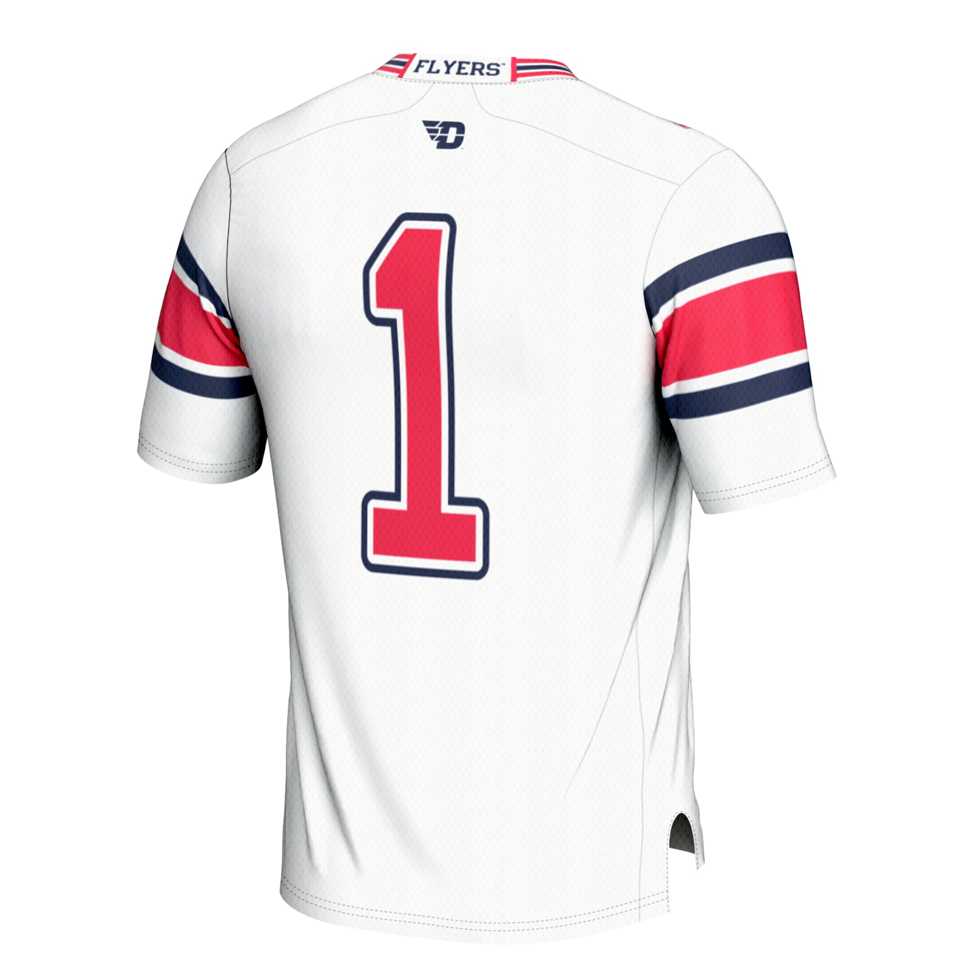 #1 Dayton Flyers Football Jersey White - back view