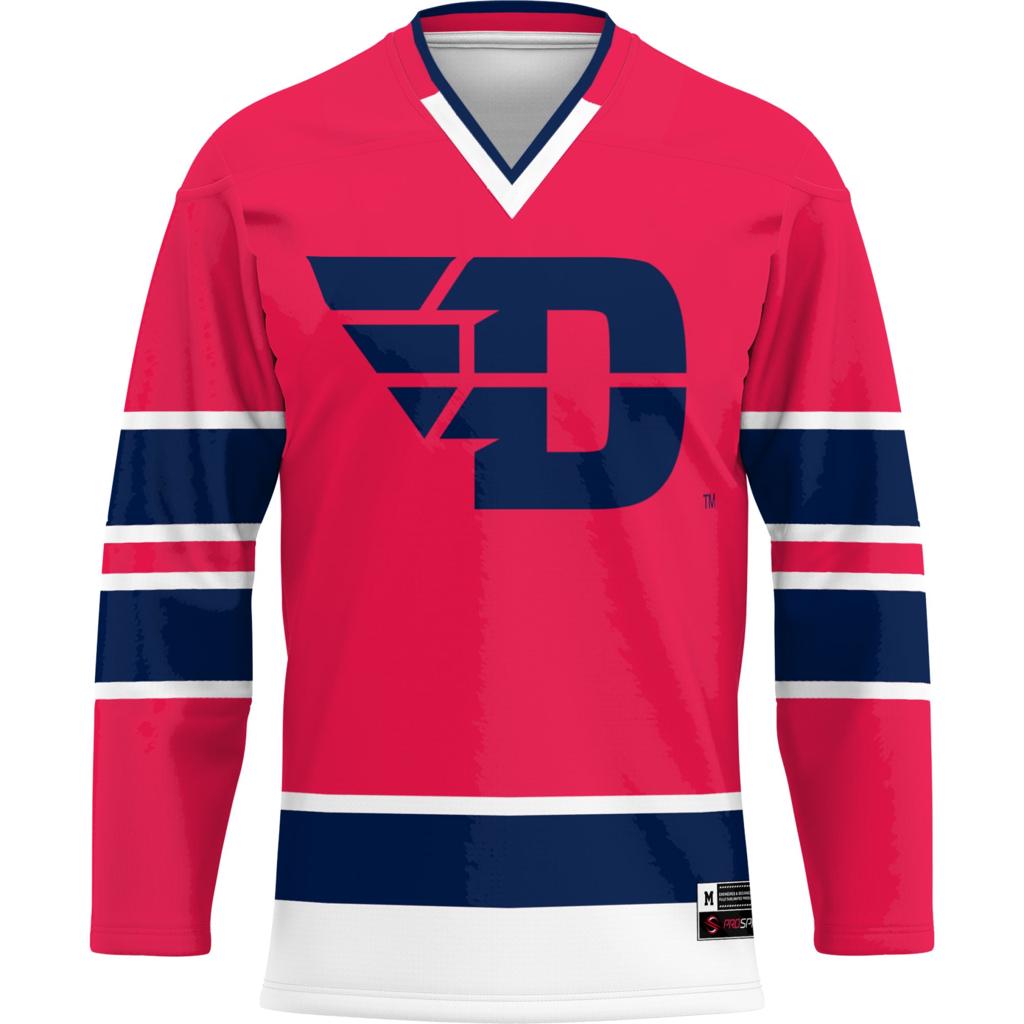 Dayton Flyers Hockey Jersey Red - front view