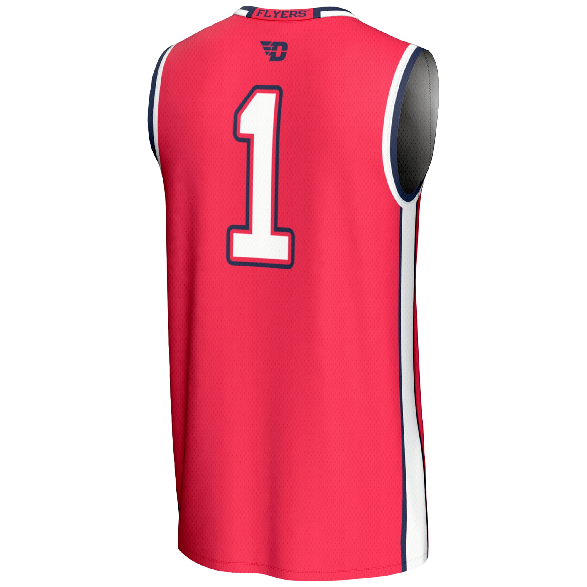 #1 Dayton Flyers Lightweight Basketball Jersey Red - back view