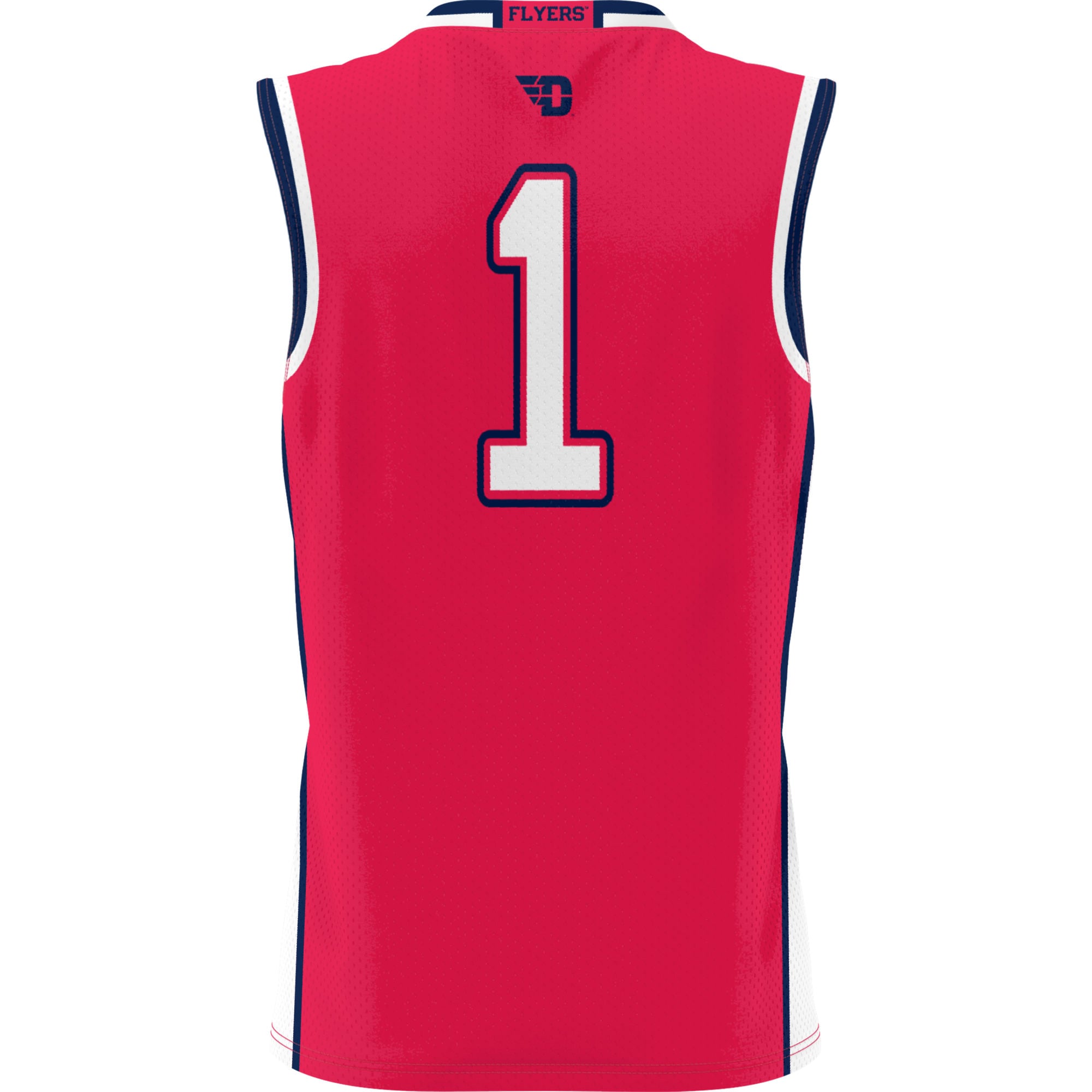 #1 Dayton Flyers Youth Lightweight Basketball Jersey Red - back view