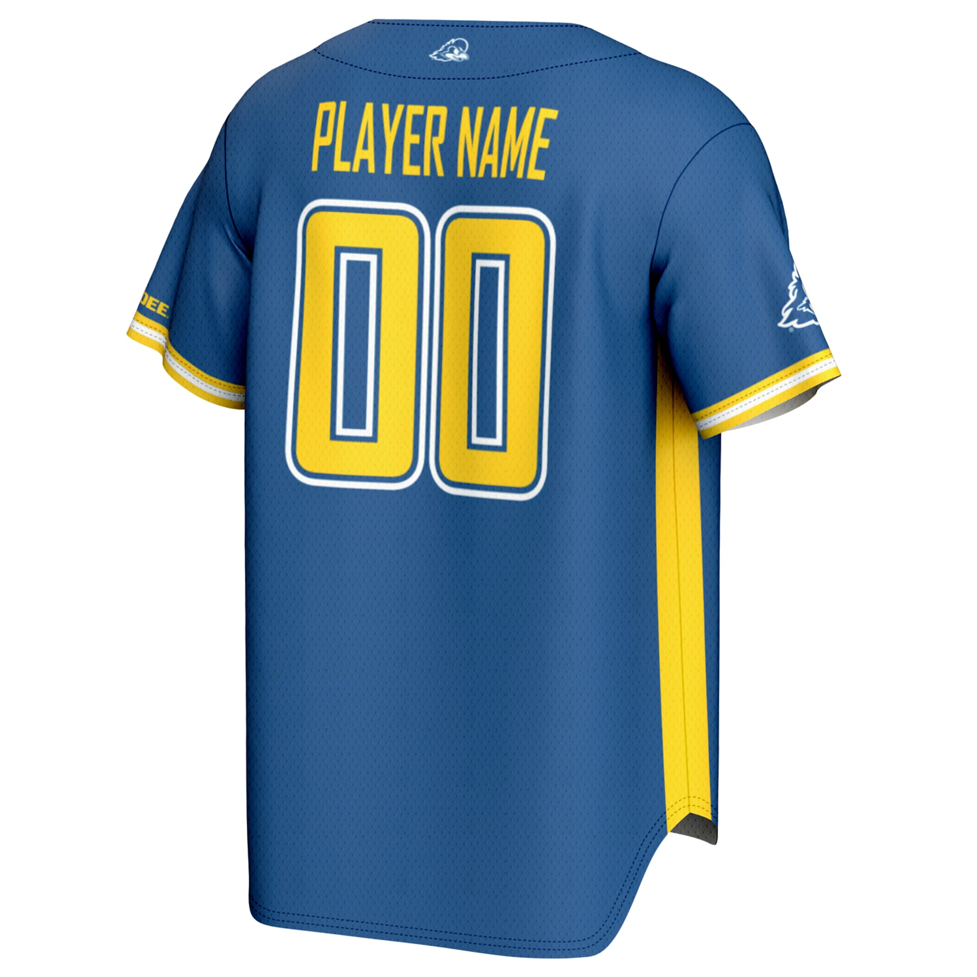 Delaware Fightin' Blue Hens Baseball Lightweight Jersey Royal - back view
