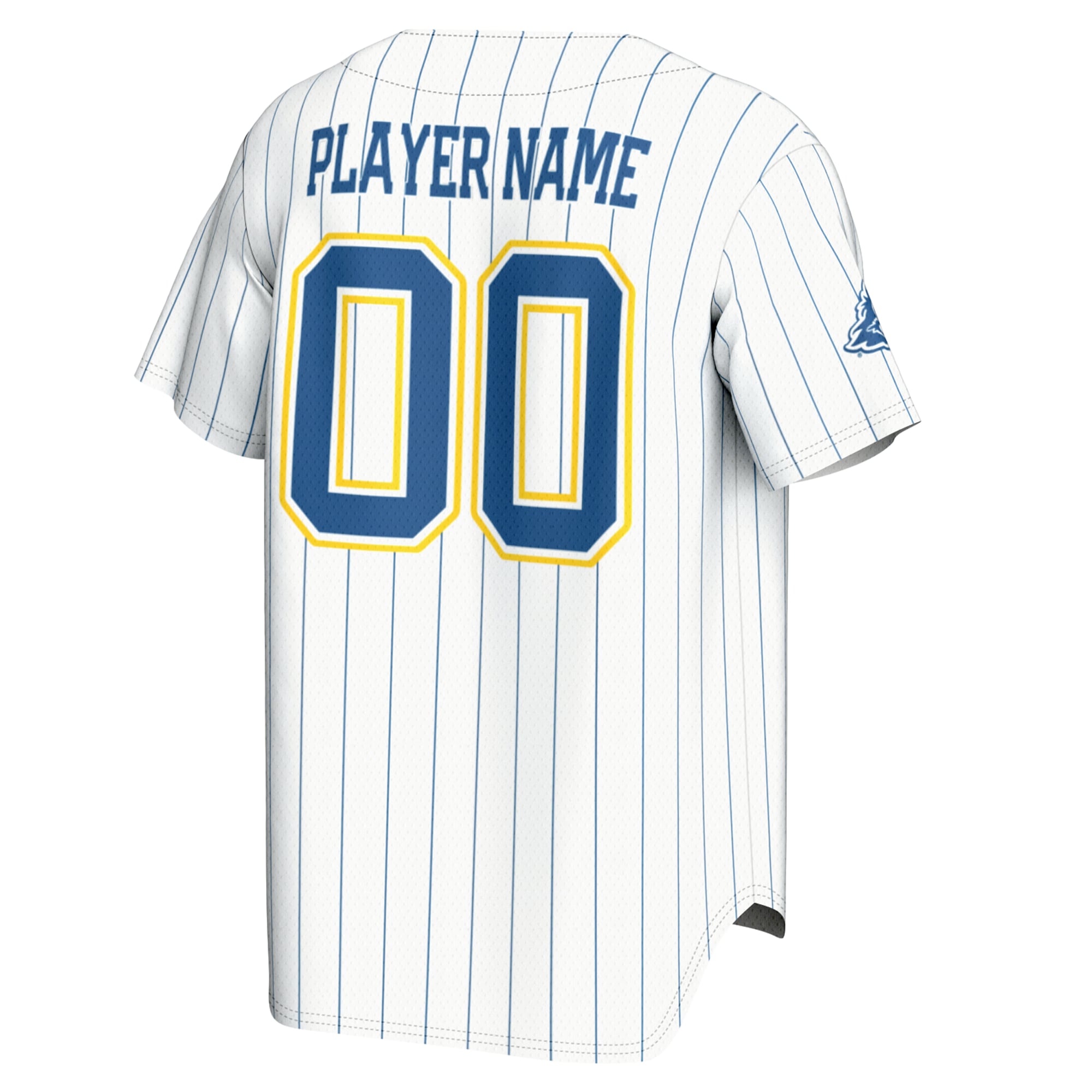Delaware Fightin' Blue Hens Baseball Lightweight Jersey White - back view