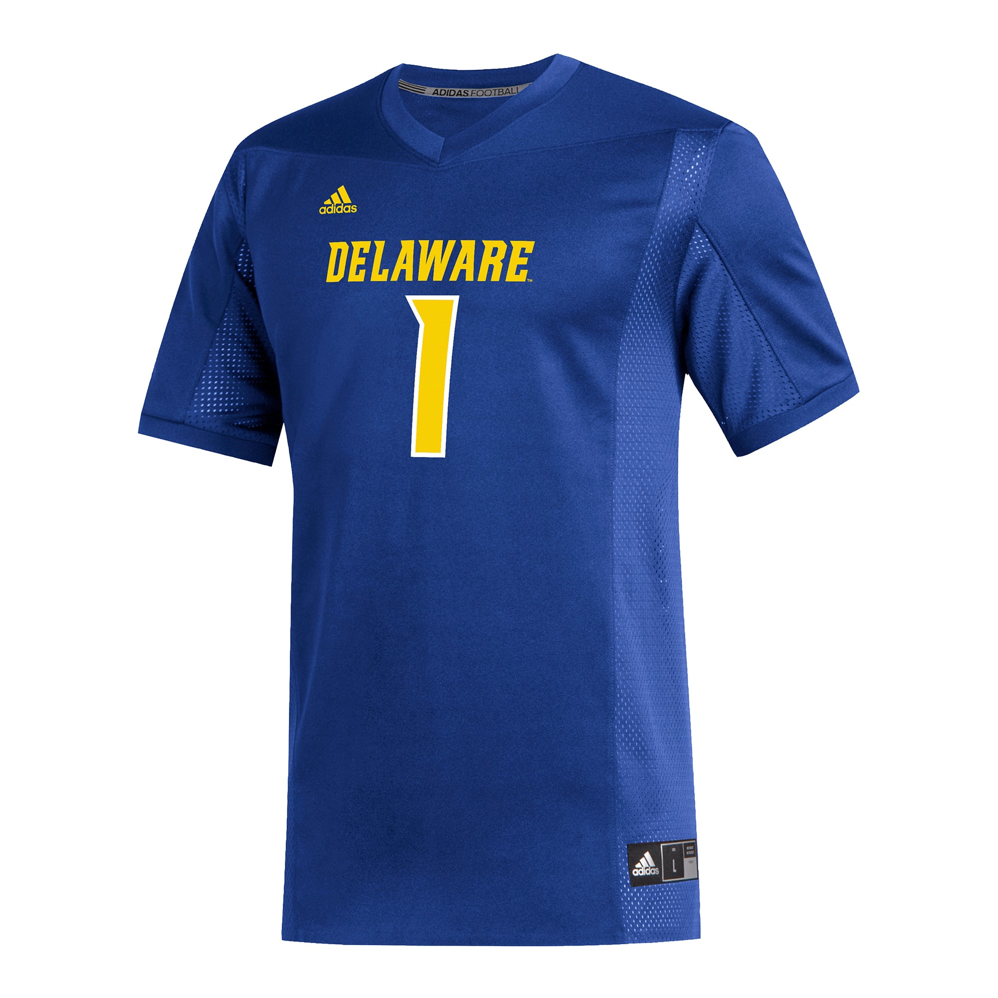 #1 Delaware Fightin' Blue Hens Football Jersey Royal - front view