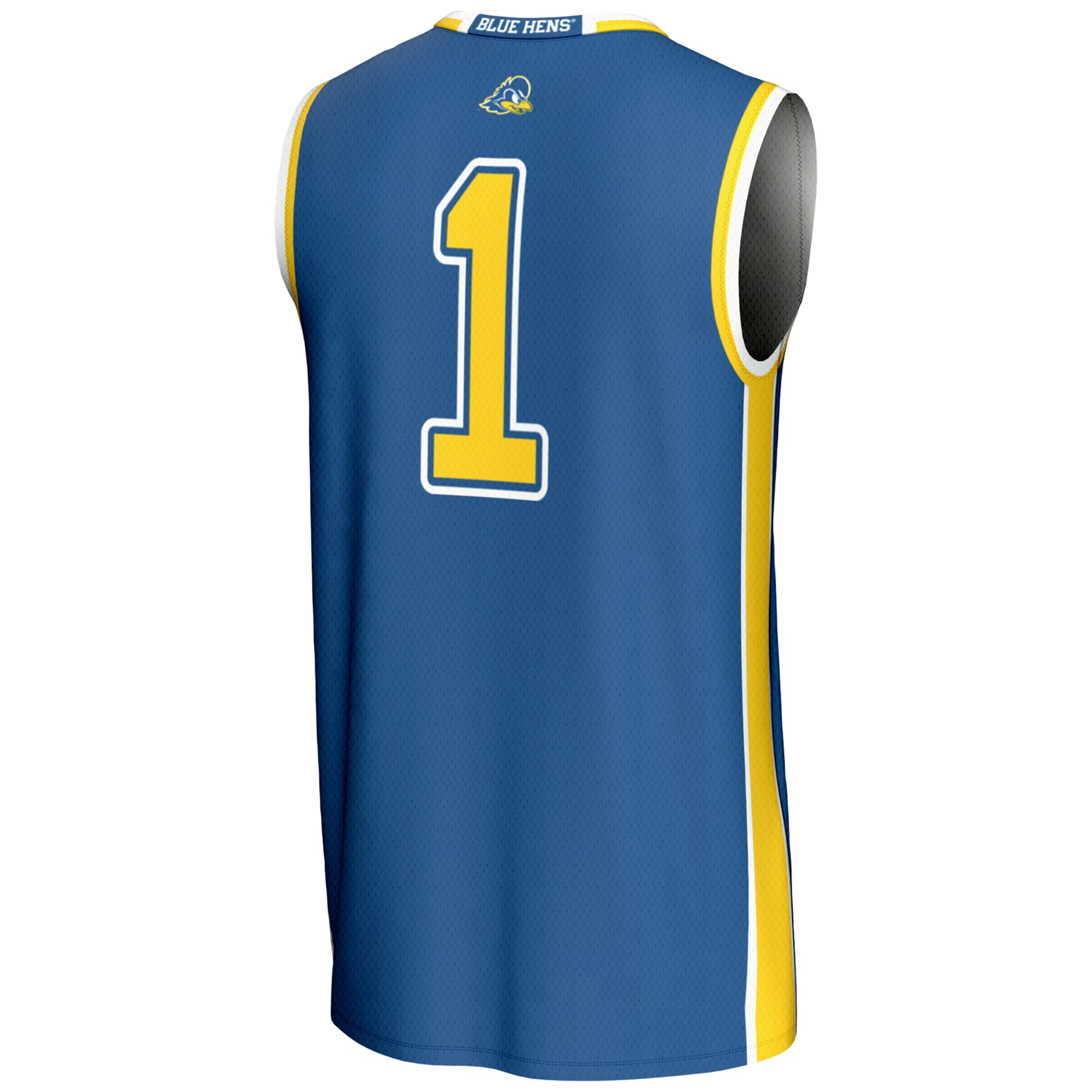 #1 Delaware Fightin' Blue Hens Lightweight Basketball Jersey Blue - back view