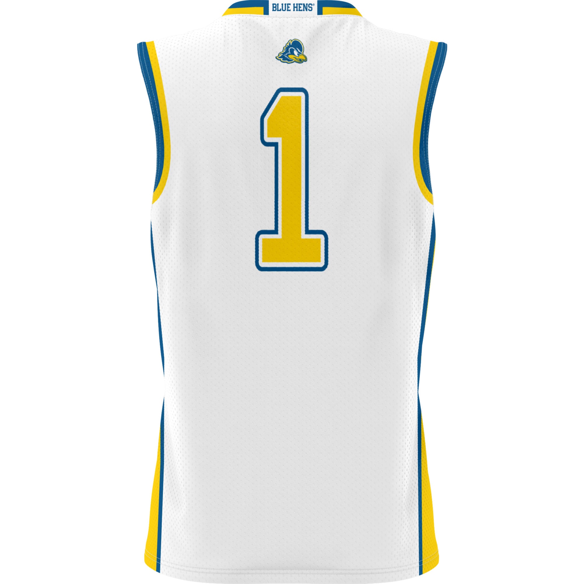 Delaware Fightin' Blue Hens Unisex Lightweight Basketball Jersey White - back view