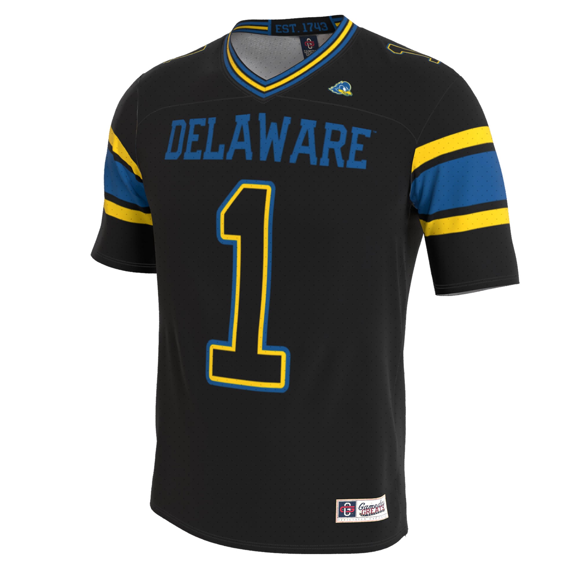 Delaware Fightin' Blue Hens Youth Lightweight Collegiate Football Blackout Fashion - front view