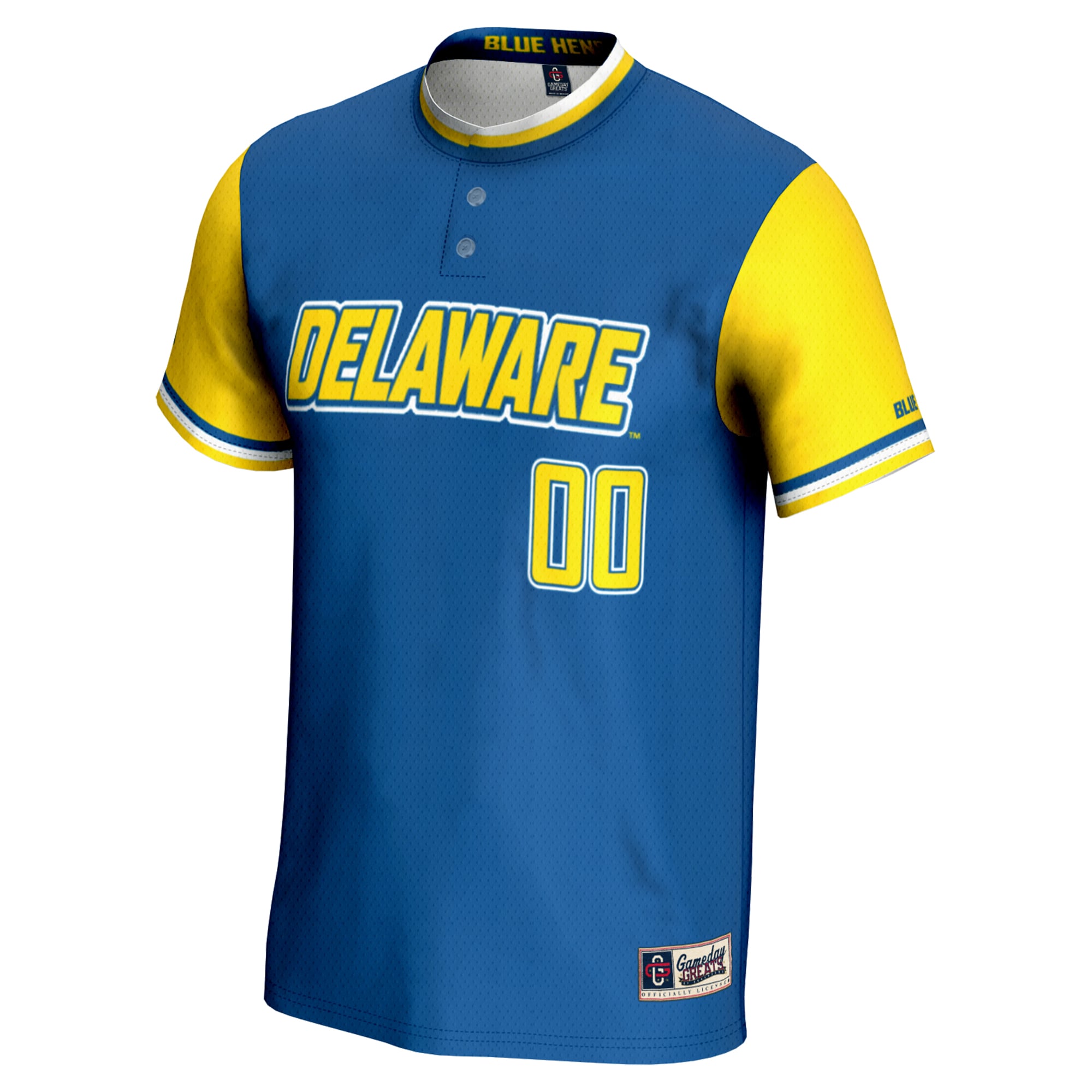 Delaware Fightin' Blue Hens Unisex Lightweight Softball Jersey Royal - front view