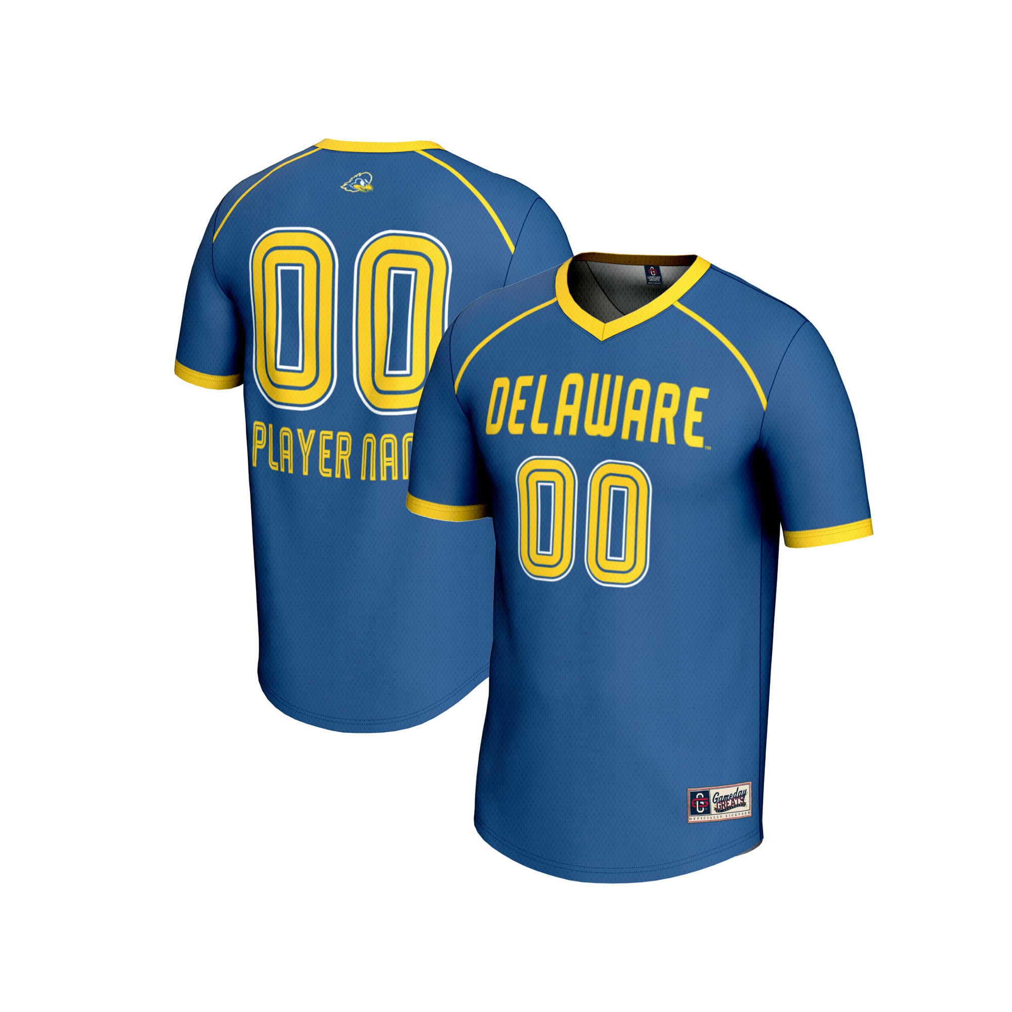 Delaware Fightin' Blue Hens Unisex Women's Lacrosse Lightweight Jersey Royal - front and back view