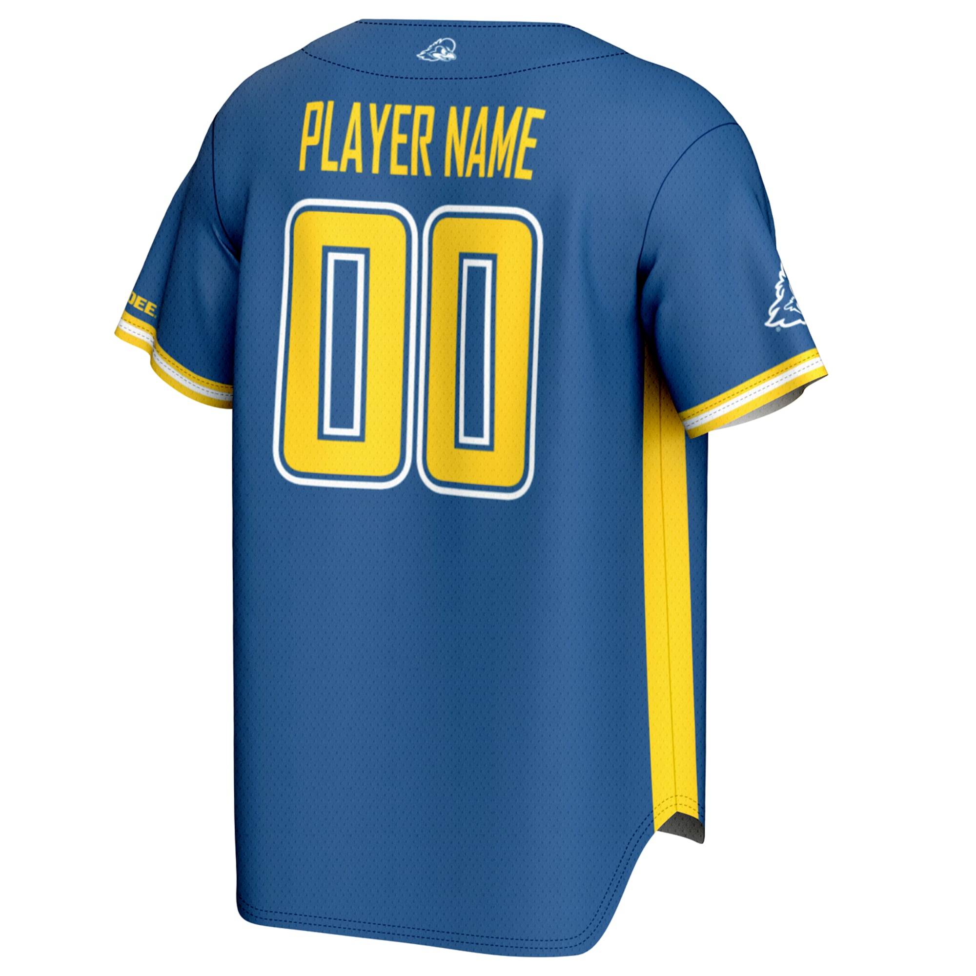 Delaware Fightin' Blue Hens Youth Baseball Lightweight Jersey Royal - back view
