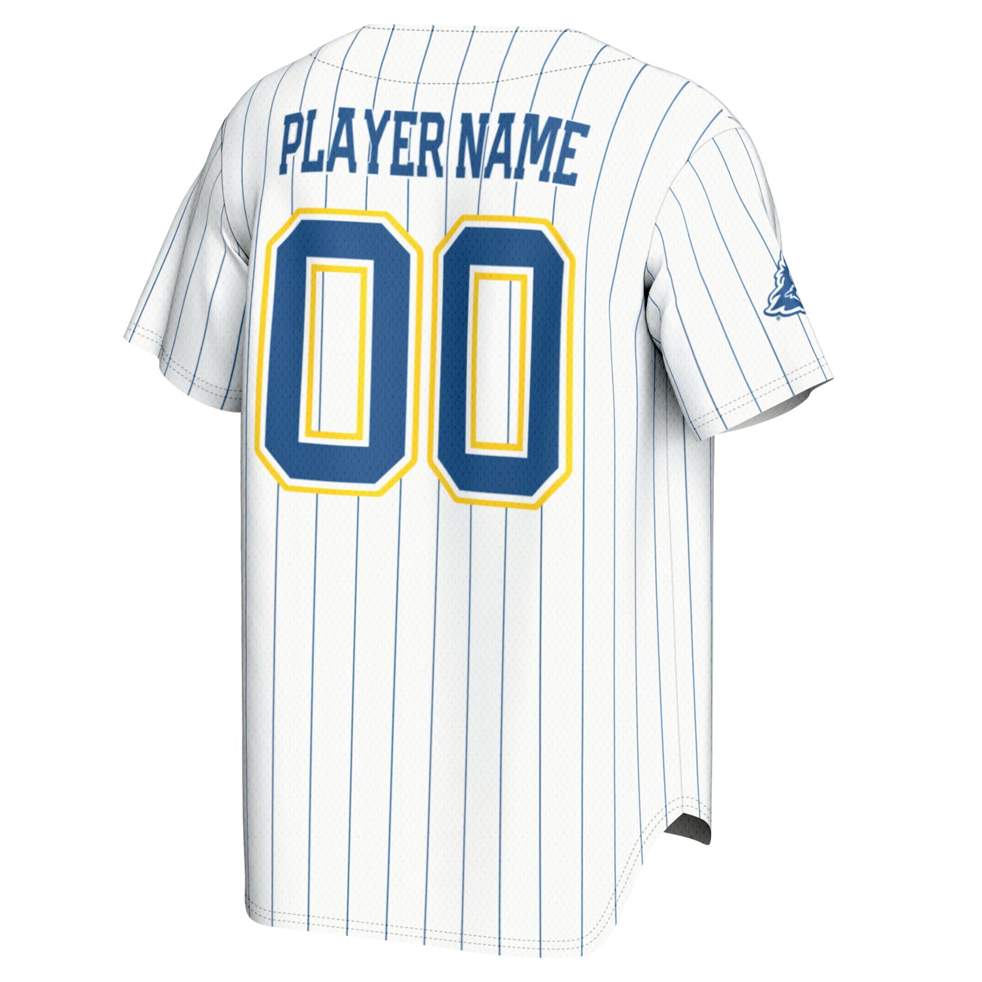 Delaware Fightin' Blue Hens Youth Baseball Lightweight Jersey White - back view