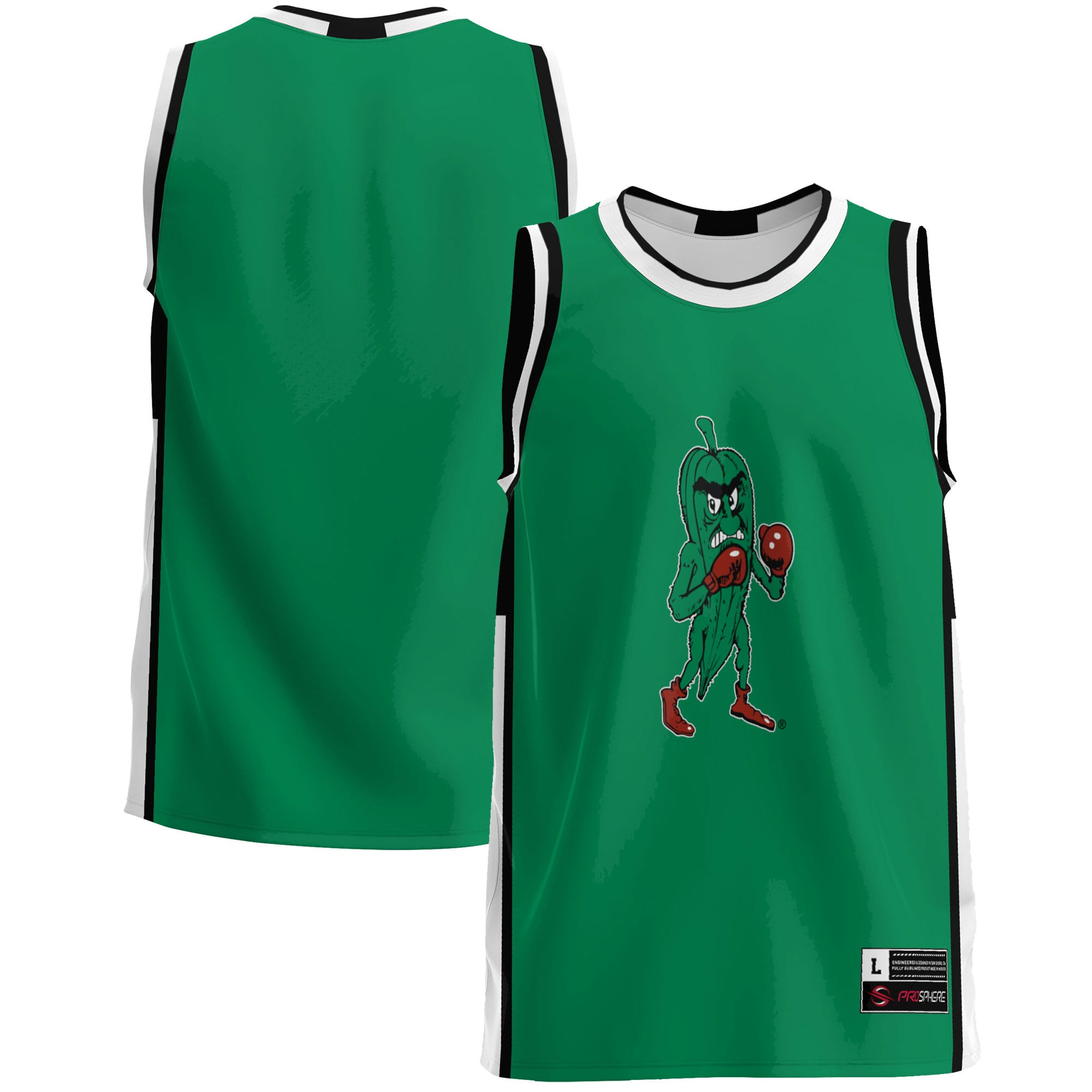 Delta State Statesmen Lightweight Basketball Jersey Green - front and back view