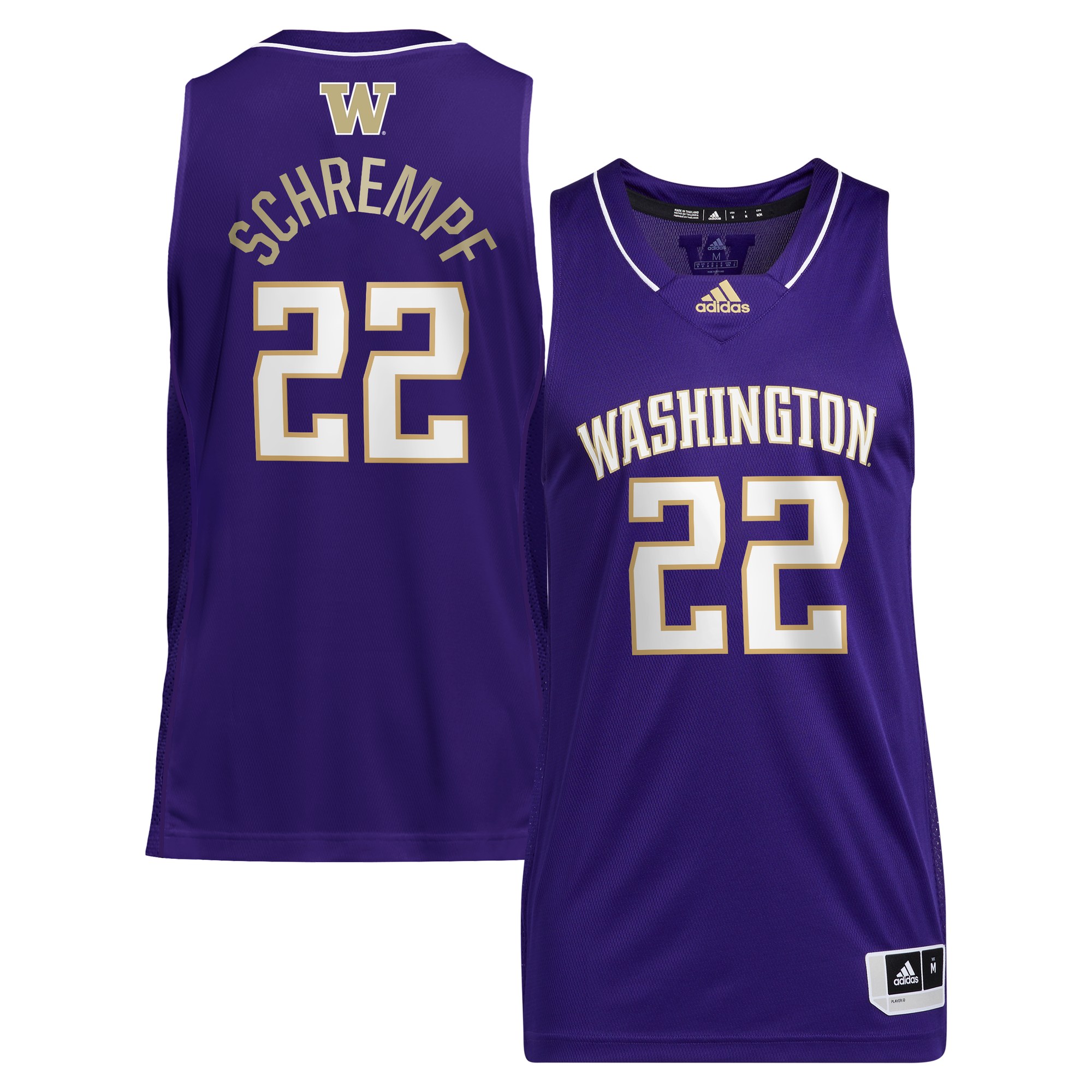 Detlef Schrempf Washington Huskies Jersey Purple - front and back view