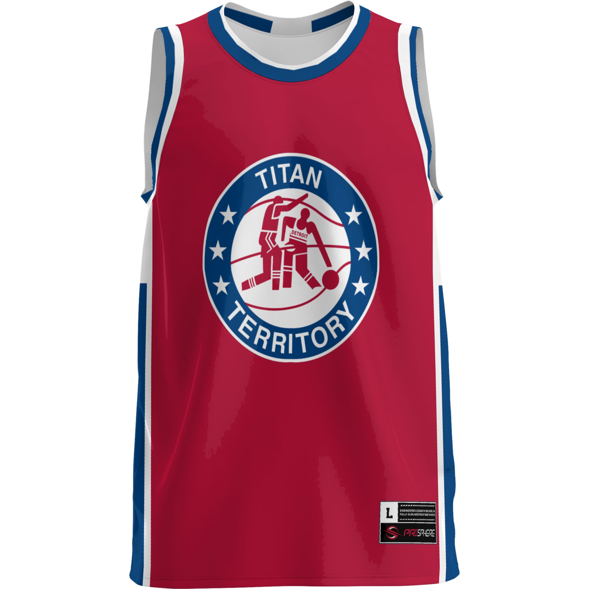 Detroit Mercy Titans Lightweight Basketball Jersey Blue - front view