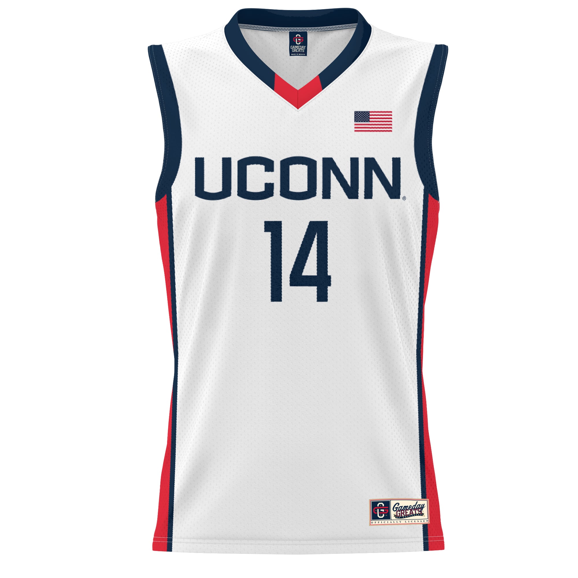Dorka Juhasz UConn Huskies Unisex Lightweight Basketball Alumni Jersey White - front view