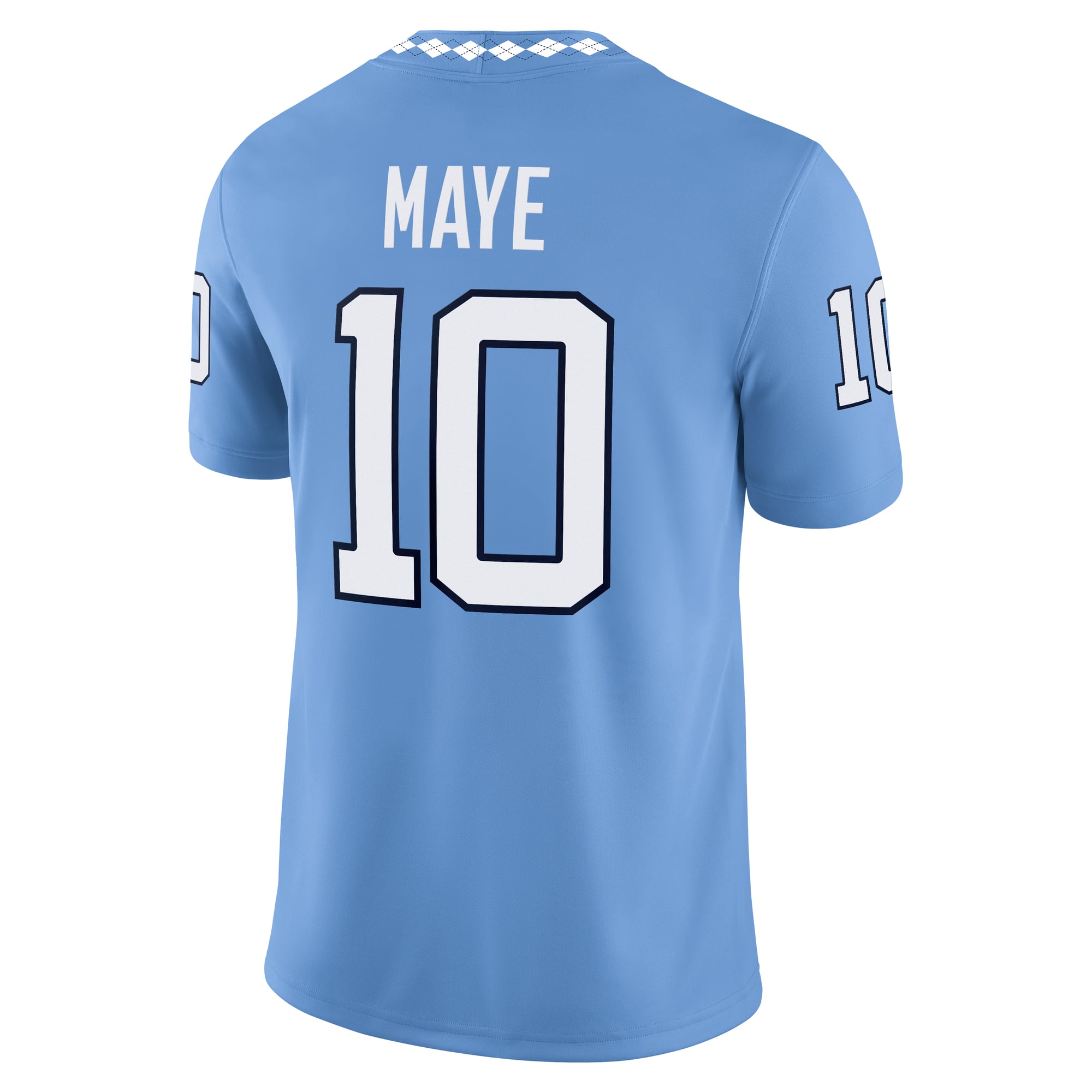 Drake Maye North Carolina Tar Heels Alumni Home Jersey Carolina Blue - back view