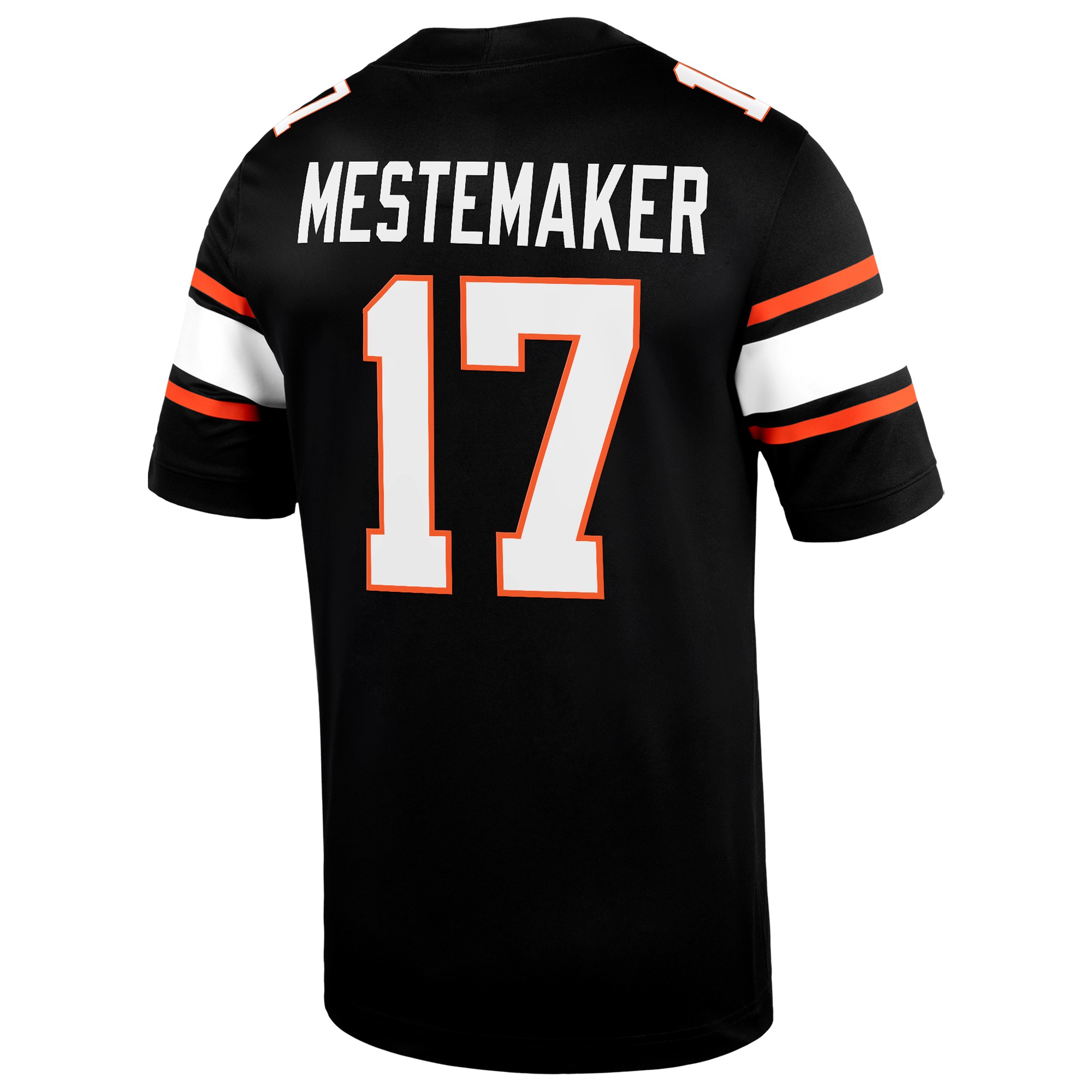 Drew Mestemaker Oklahoma State Cowboys Alternate Jersey Black - back view