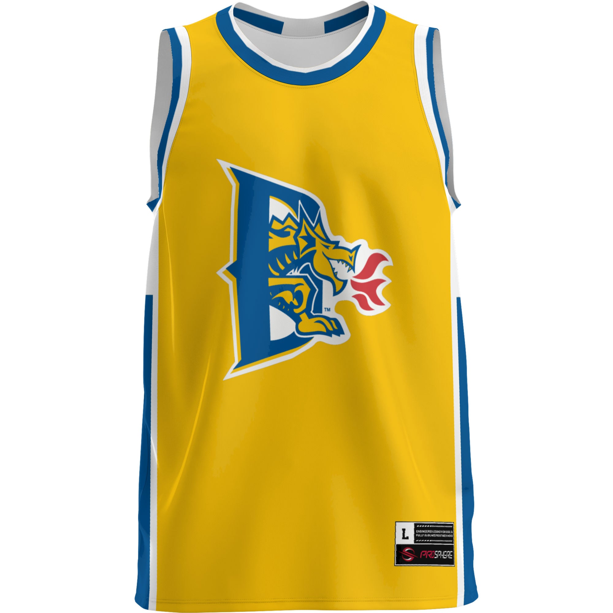 Drexel Dragons Lightweight Basketball Jersey Blue - front view