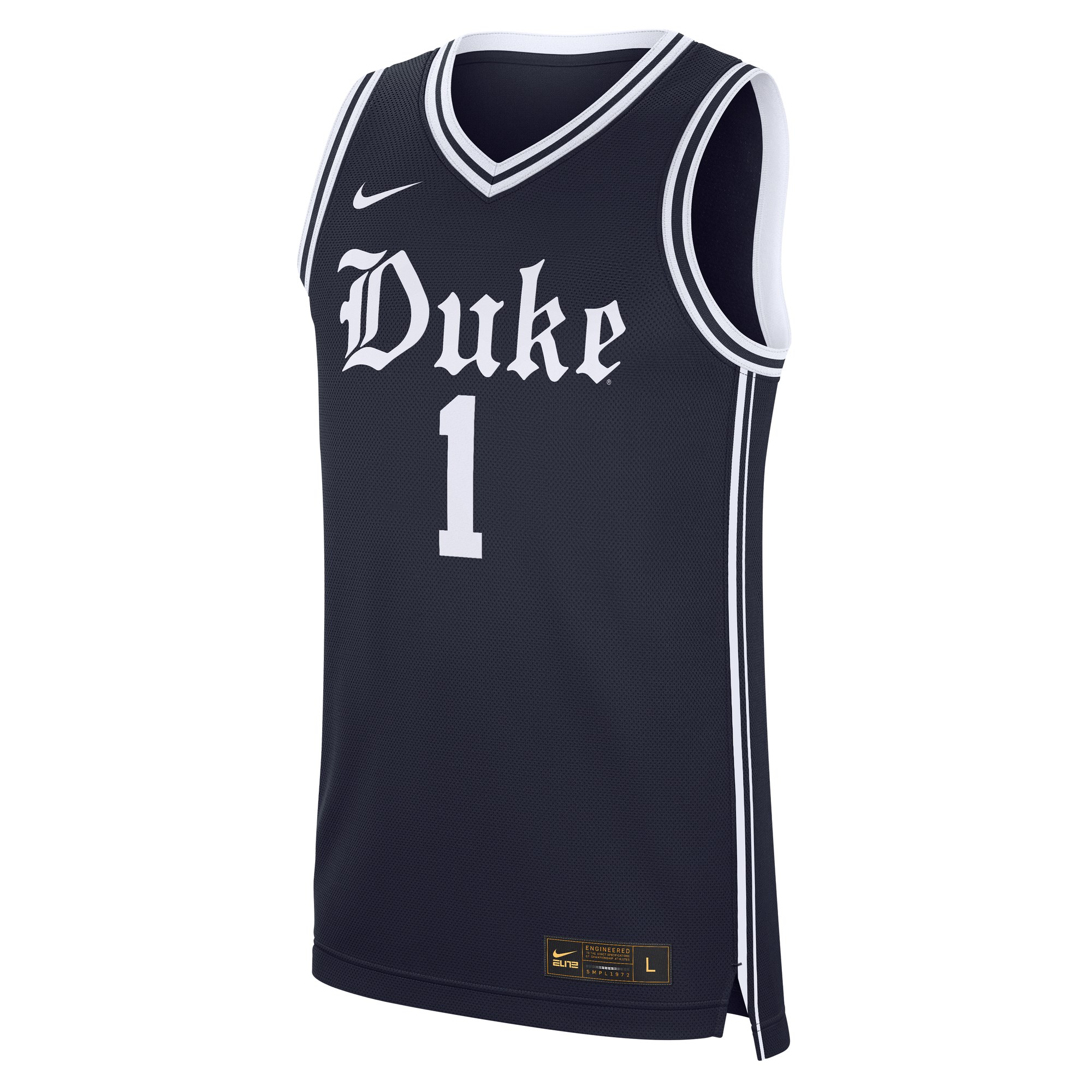 Duke Blue Devils #1 Alternate Basketball Jersey Navy - front view