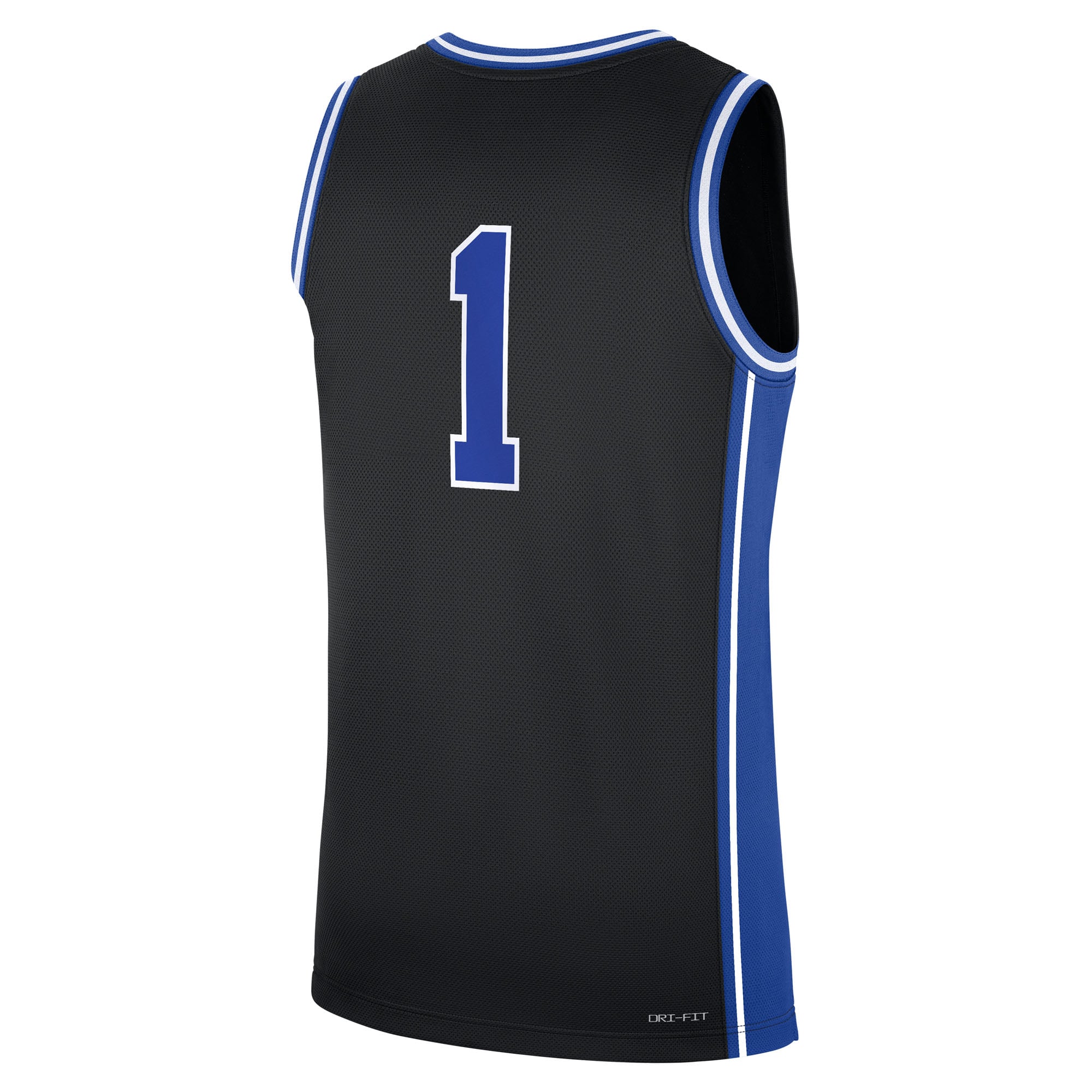 #1 Duke Blue Devils Alternate Jersey Black - back view