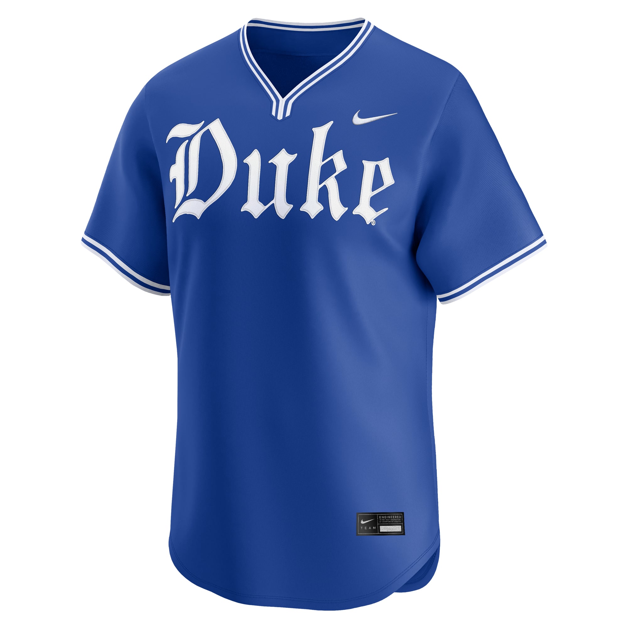 Duke Blue Devils Baseball Jersey Royal - front view