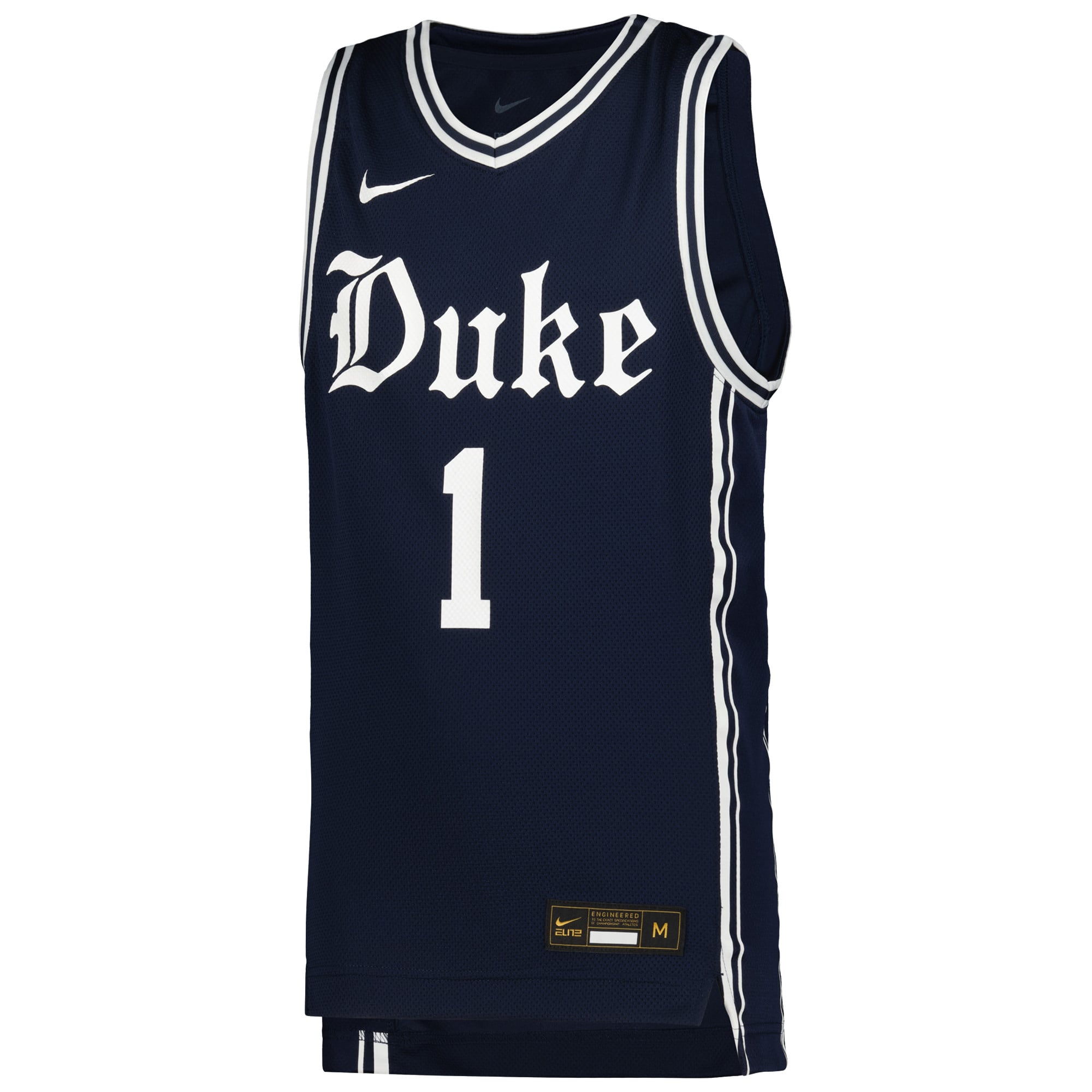 #1 Duke Blue Devils Youth Icon Basketball Jersey Navy - front view