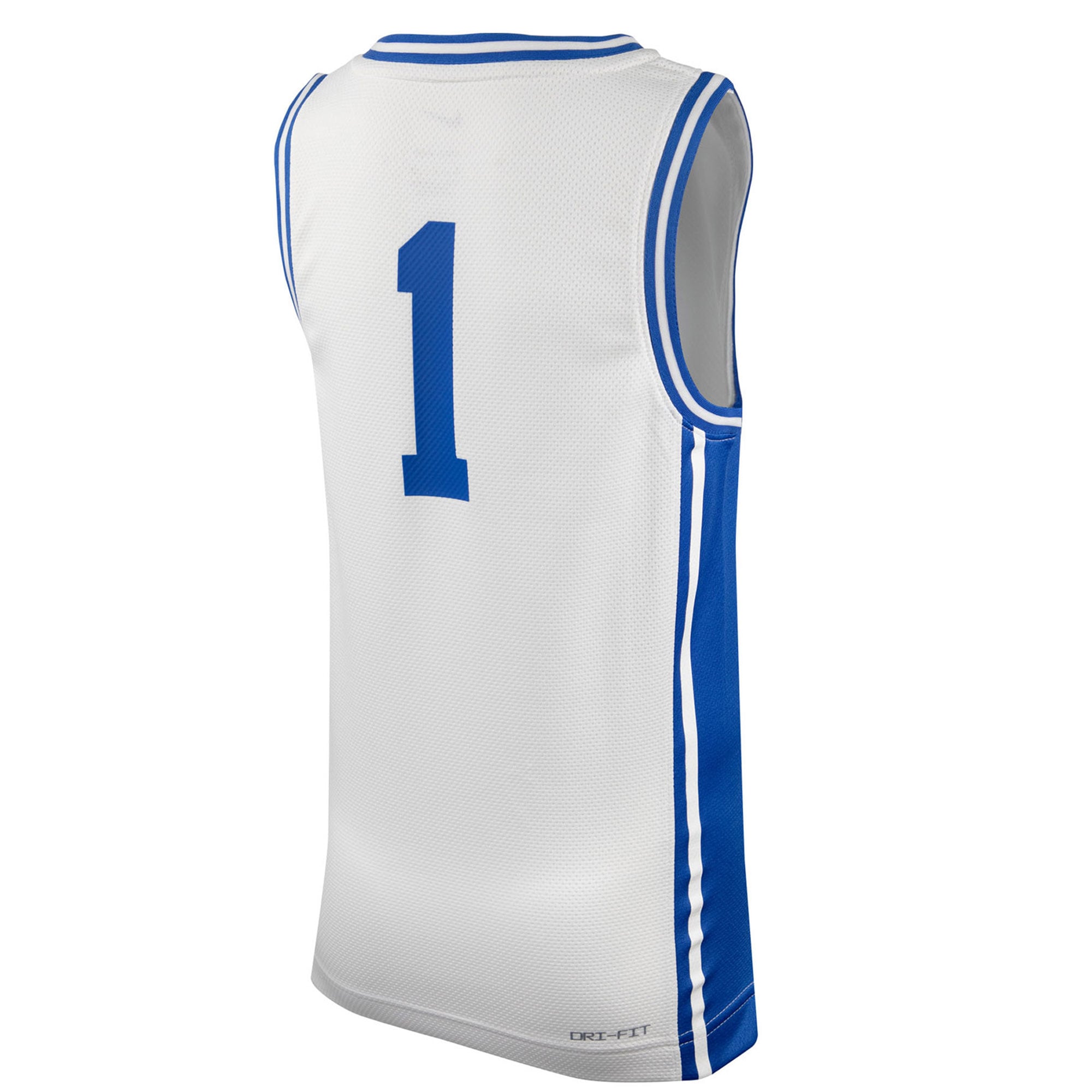 #1 Duke Blue Devils Youth Icon Basketball Jersey White - back view