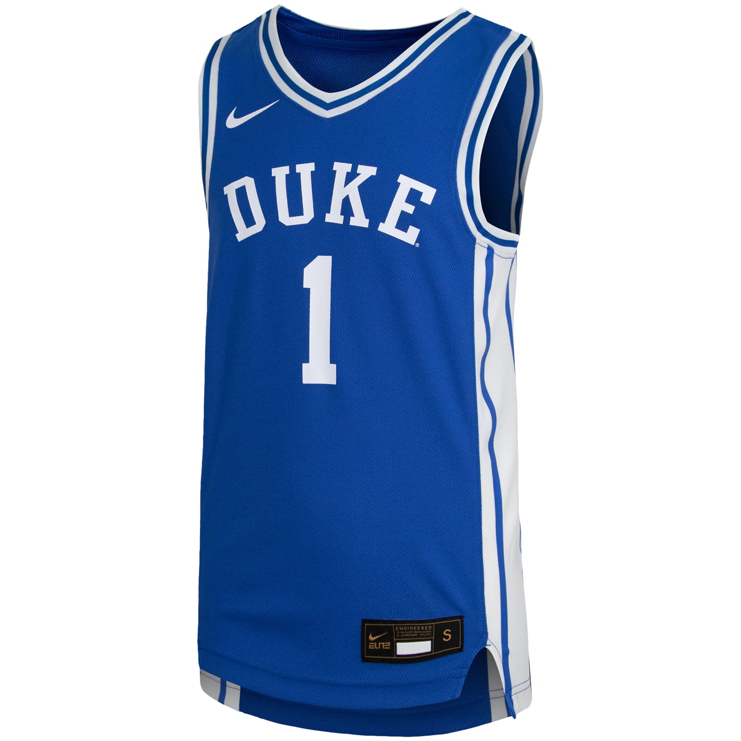#1 Duke Blue Devils Youth Team Basketball Jersey Royal - front view