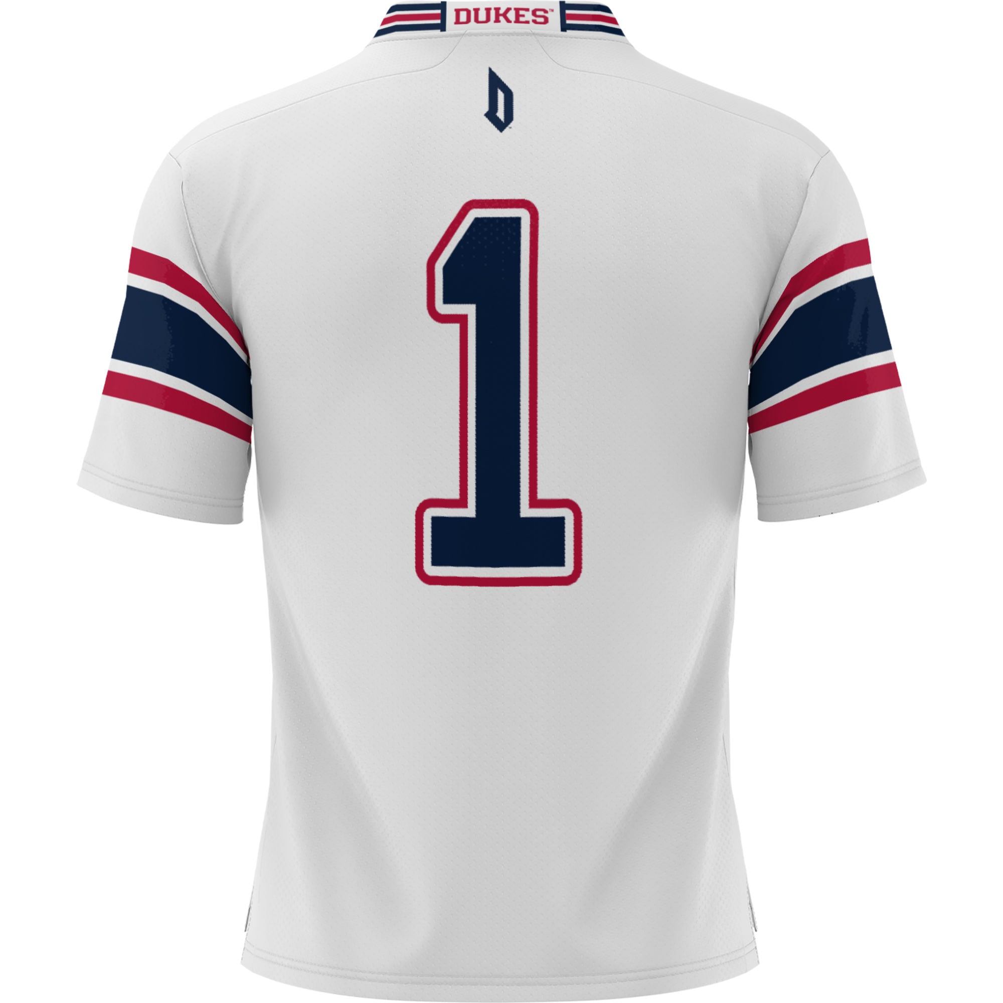 #1 Duquesne Dukes Football Jersey White - back view