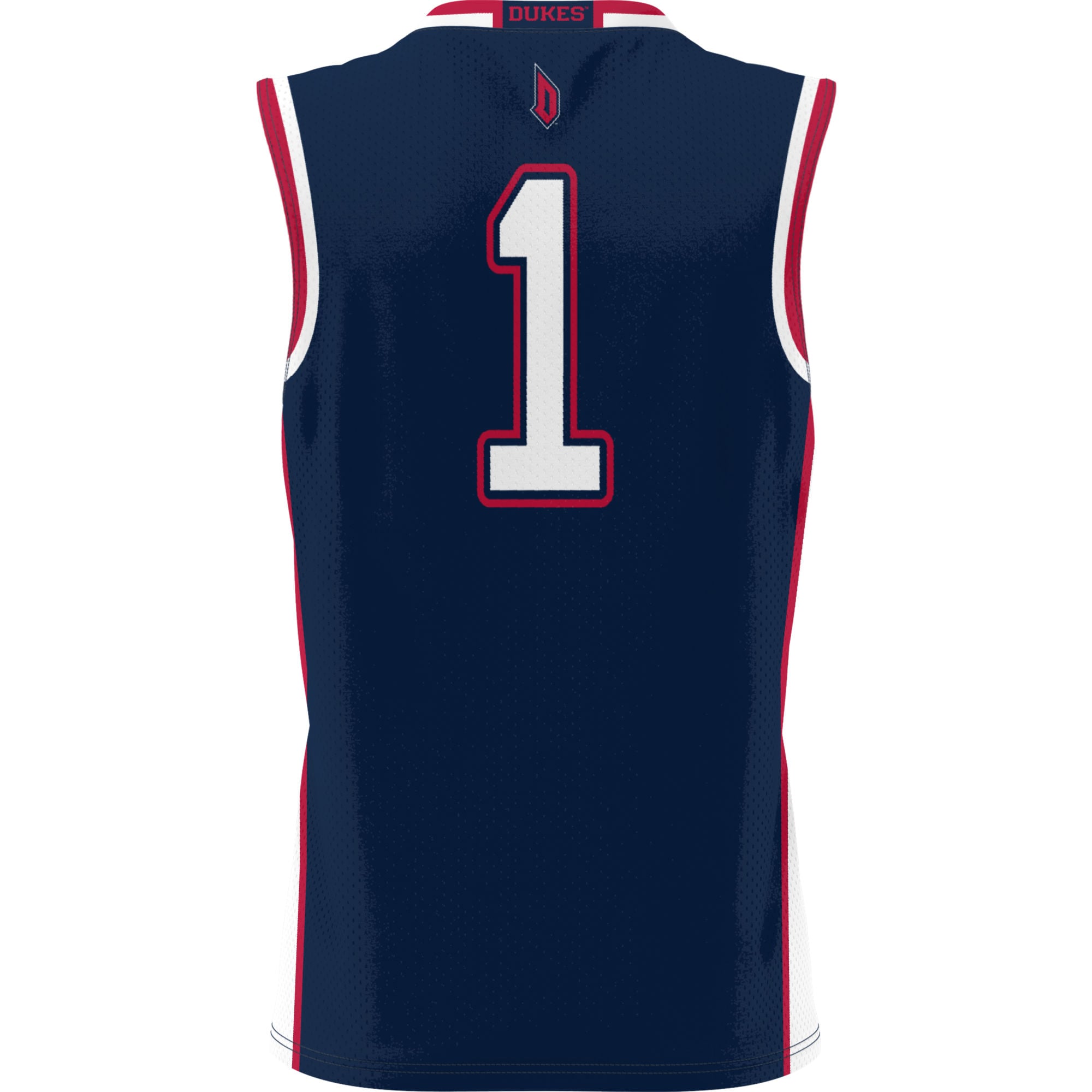 #1 Duquesne Dukes Youth Lightweight Basketball Jersey Navy - back view