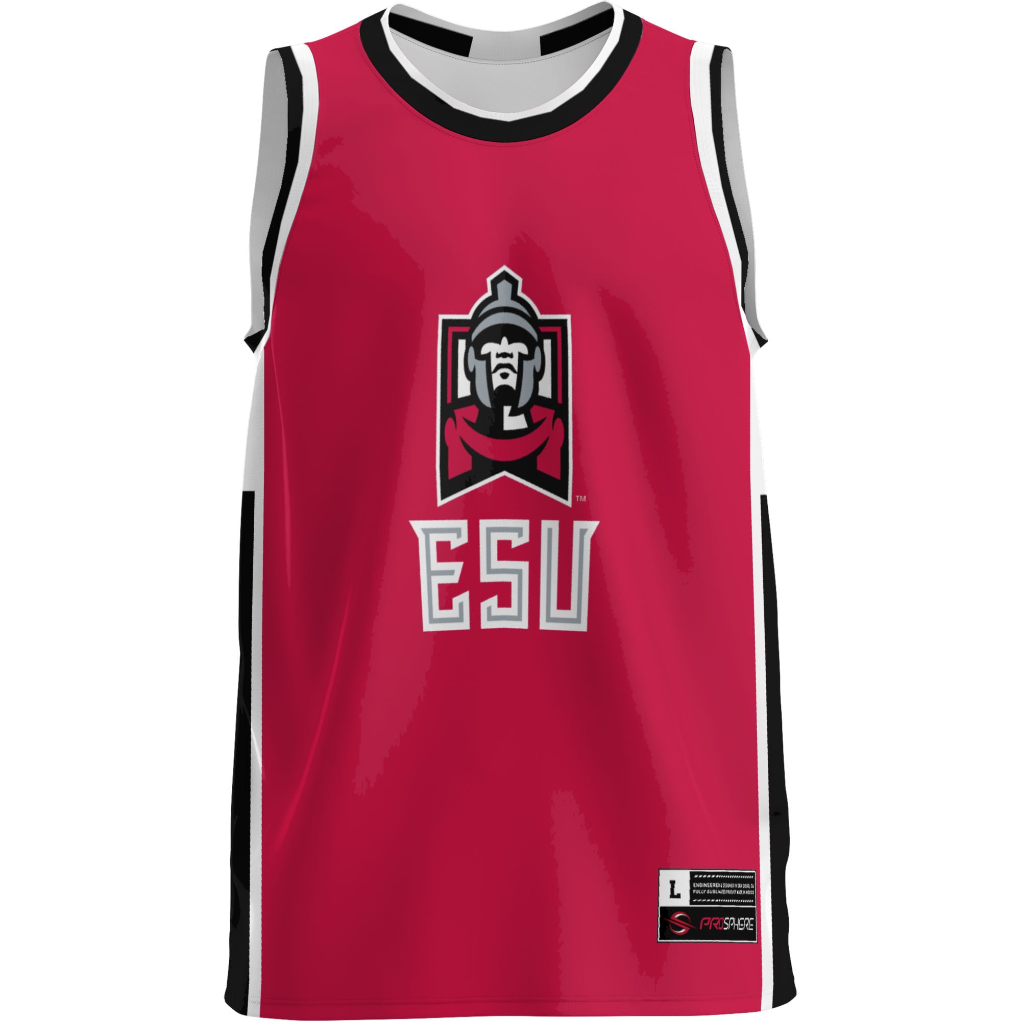 East Stroudsburg Warriors Lightweight Basketball Jersey Red - front view
