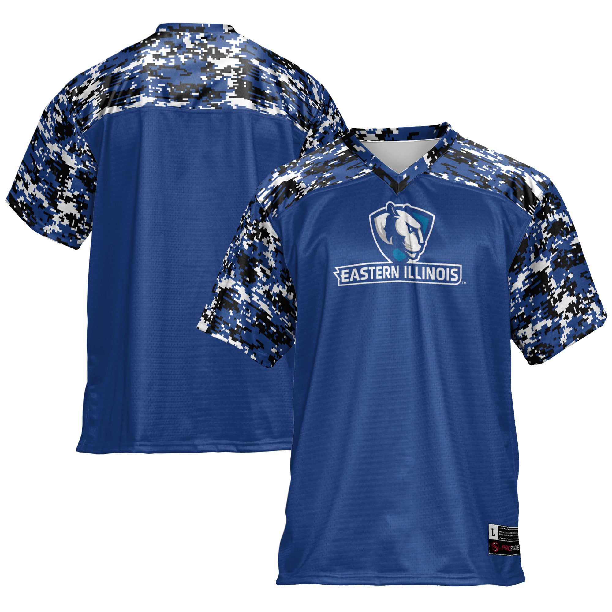 Eastern Illinois Panthers Football Jersey Blue - front and back view