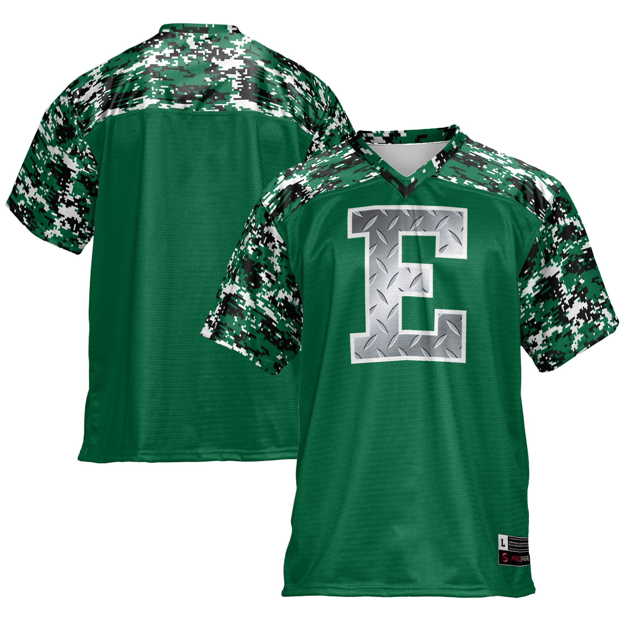 Eastern Michigan Eagles Football Jersey Green - front and back view