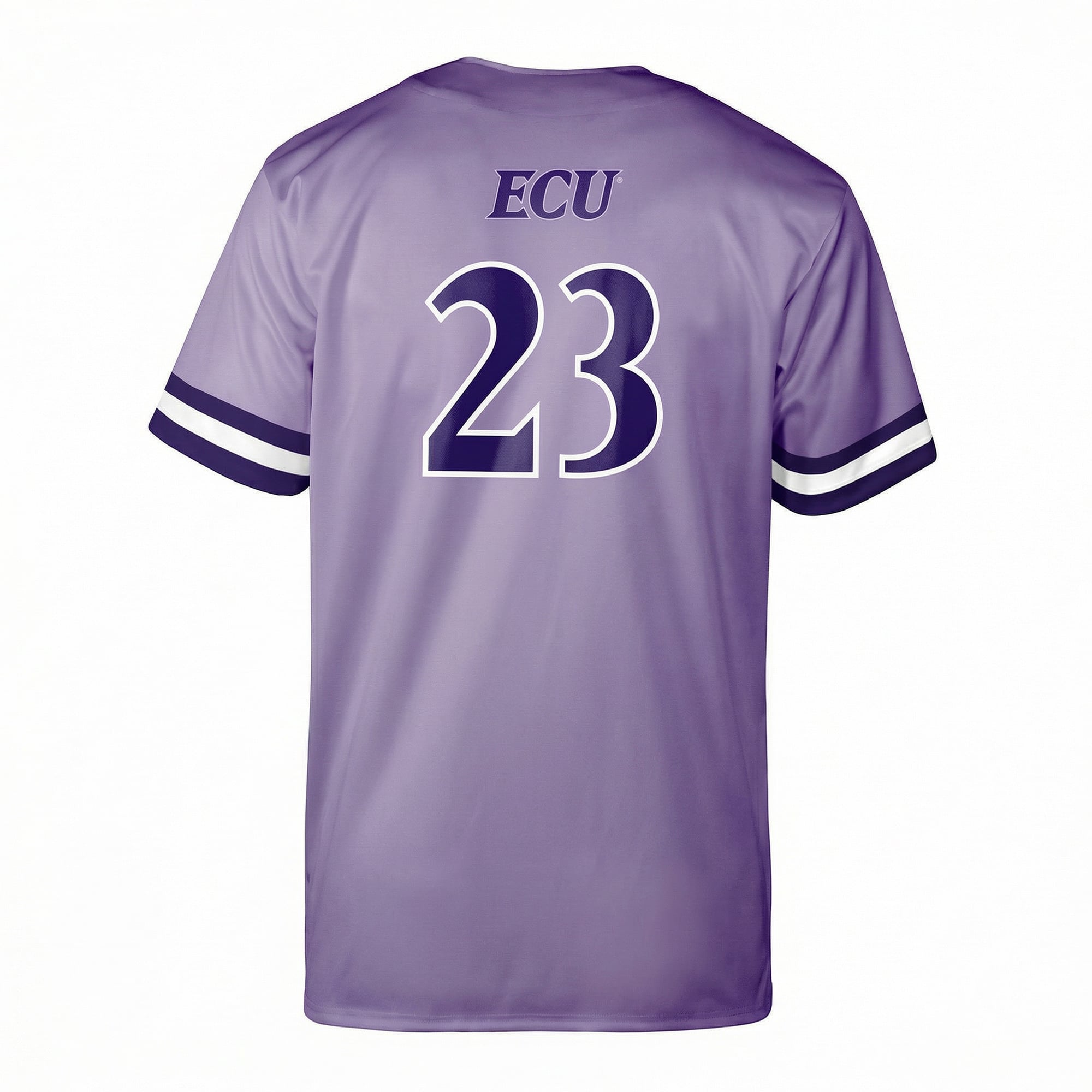 ECU Pirates Baseball Jersey Purple - back view