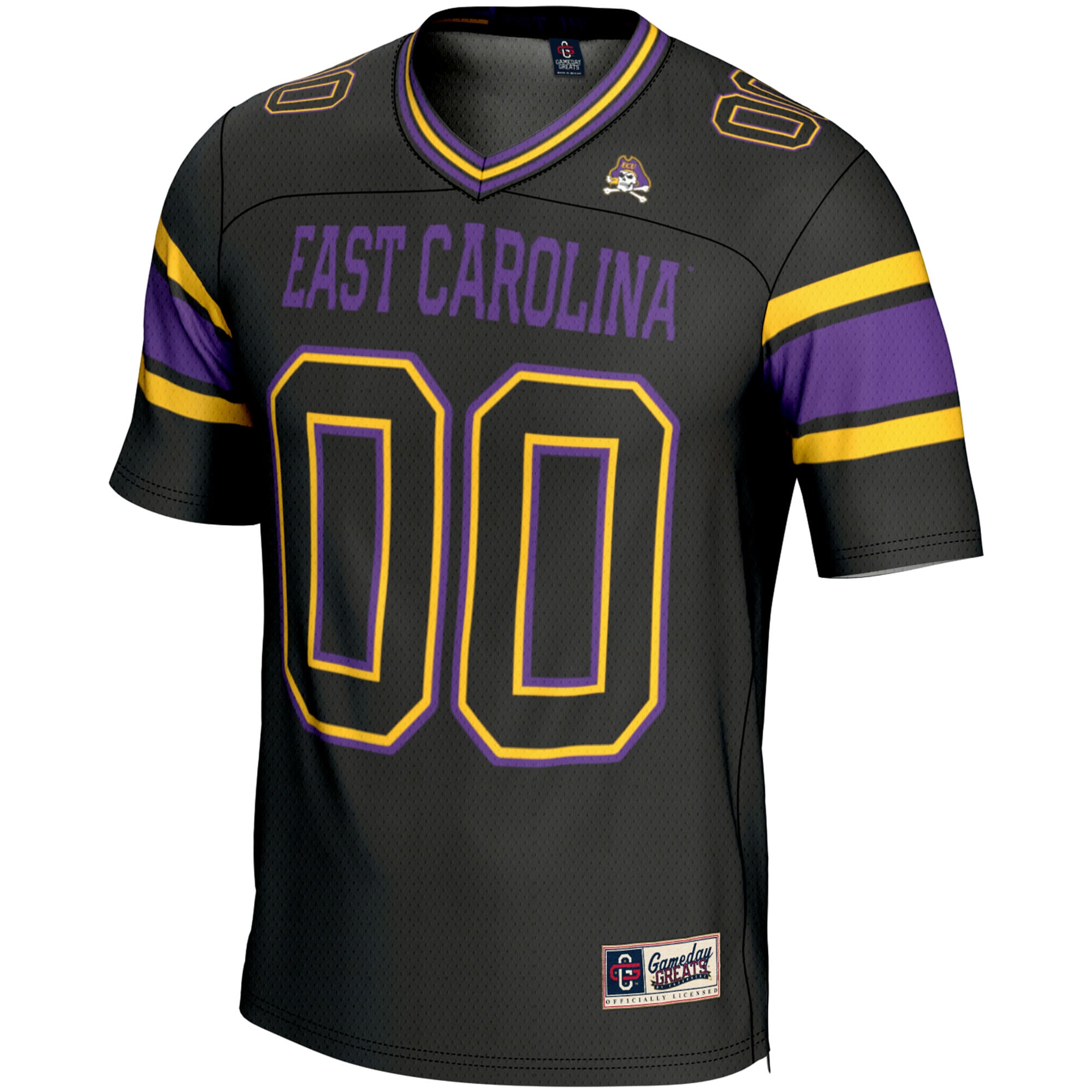 ECU Pirates Football Jersey Black - front view