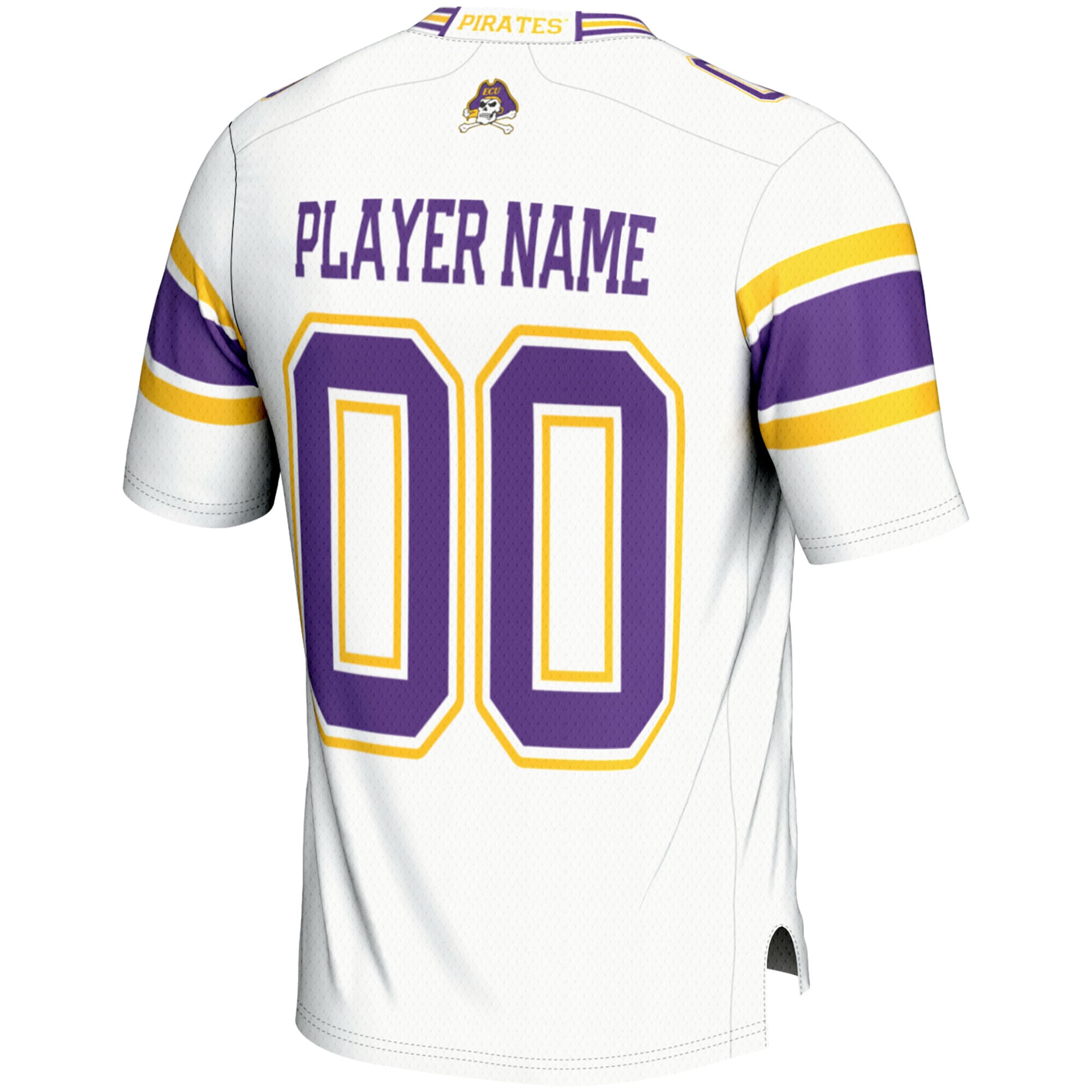 ECU Pirates Football Jersey White - back view