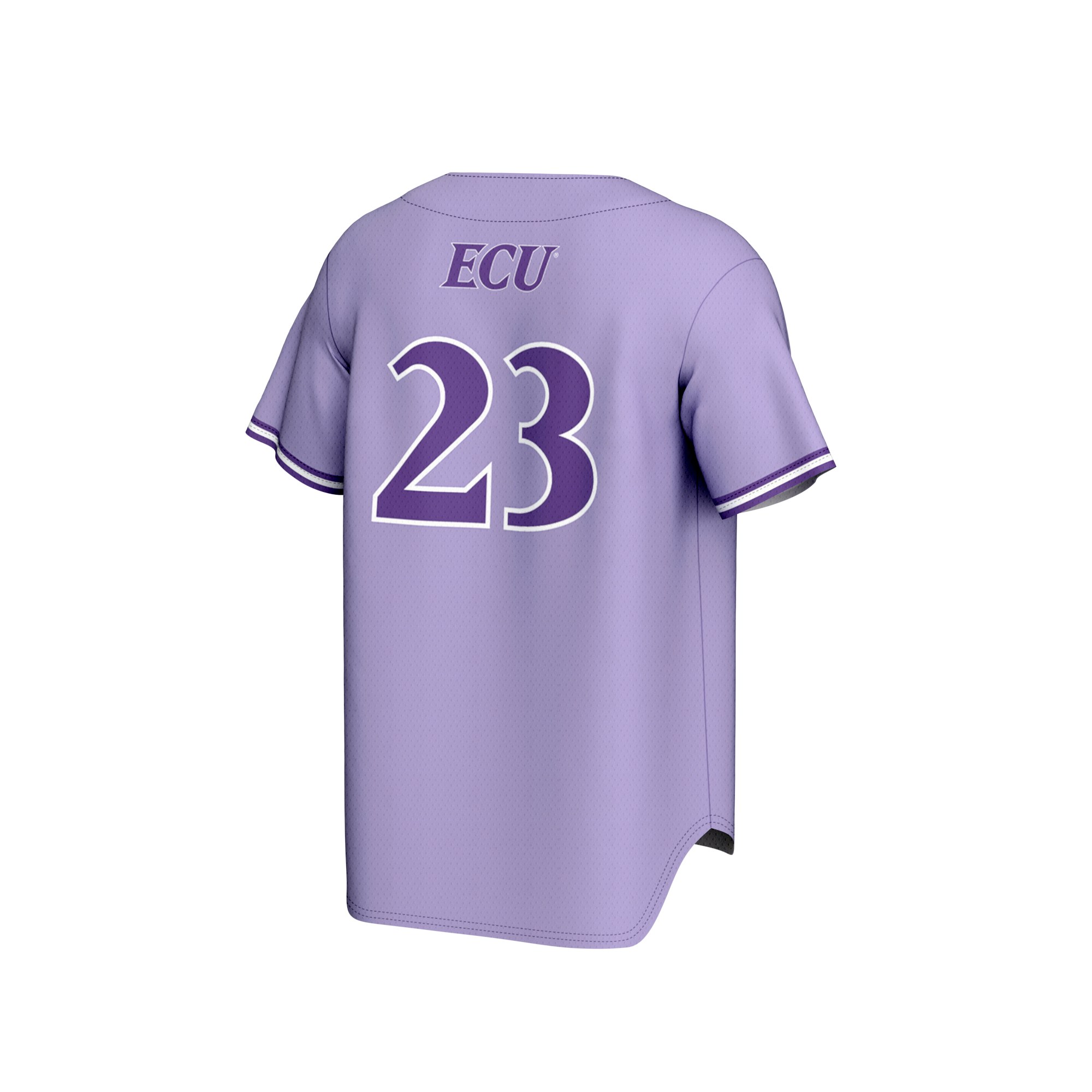 ECU Pirates Unisex Lightweight Collegiate Baseball Fashion Jersey Purple - back view