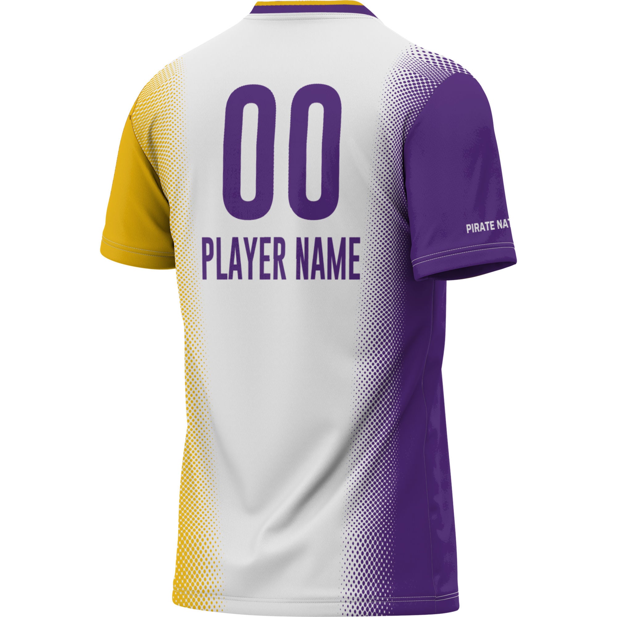 ECU Pirates Youth Lightweight Women's Soccer Jersey White - back view