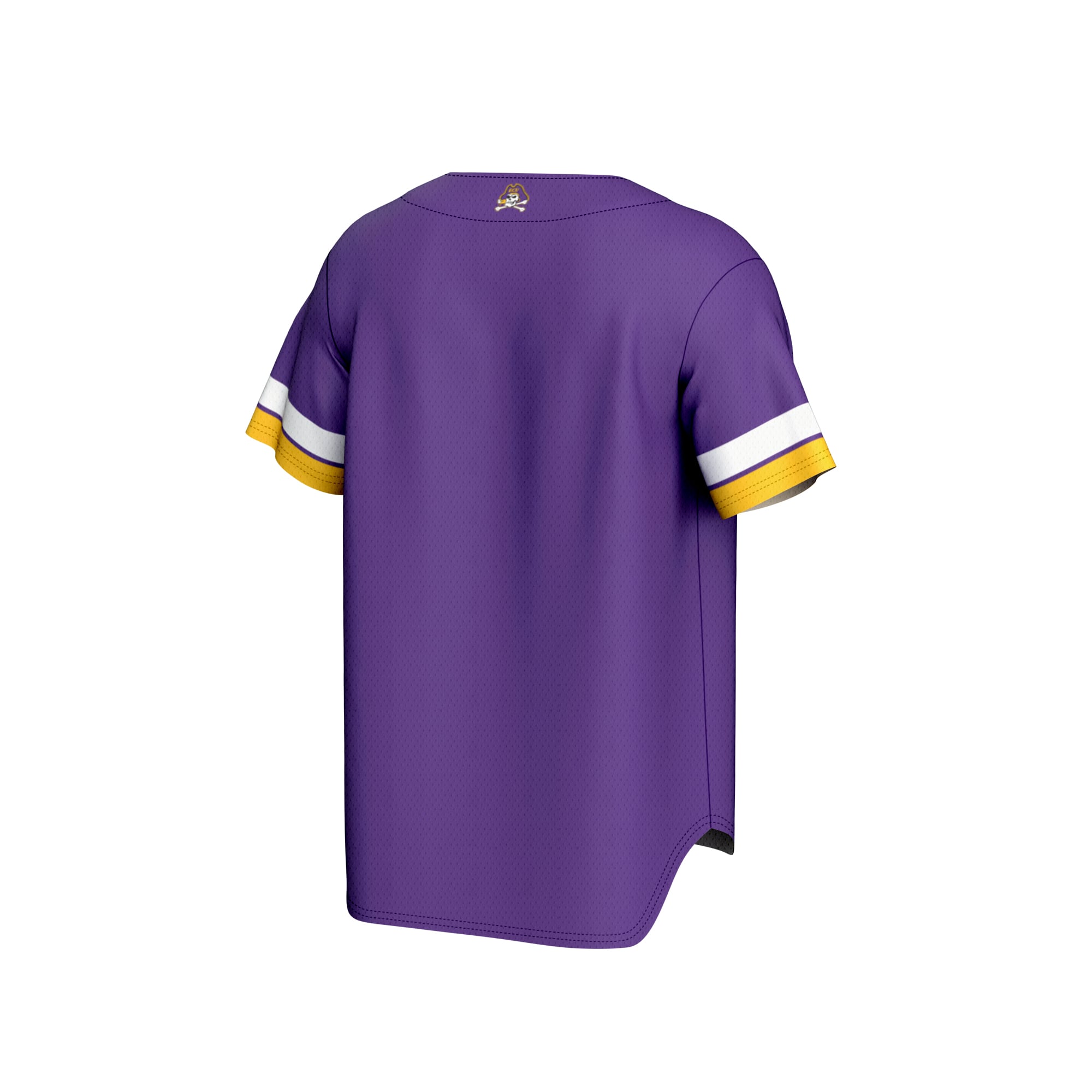 ECU Pirates Youth Spirit Baseball Jersey Purple - back view