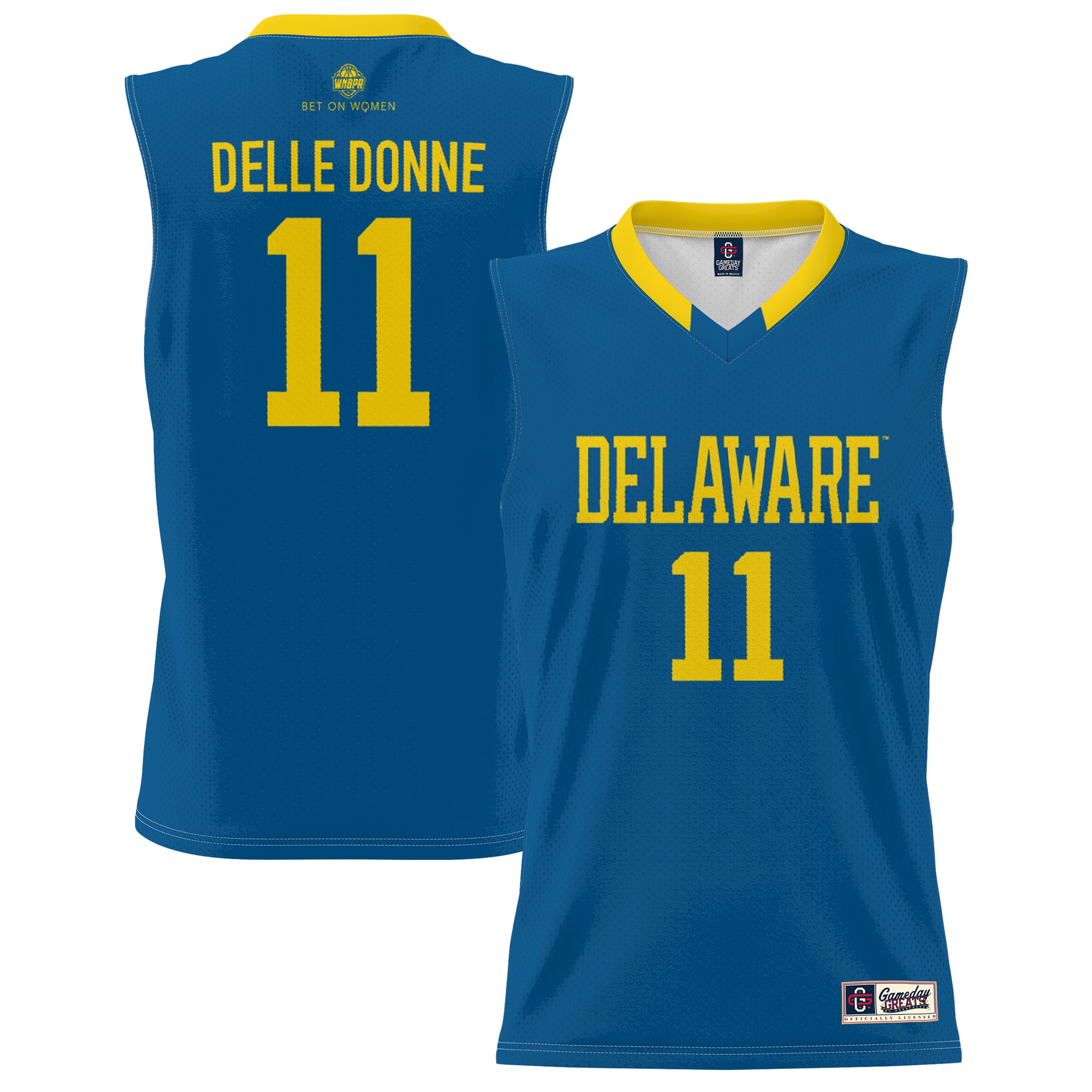 Elena Delle Donne Delaware Fightin' Blue Hens Unisex Lightweight Basketball - front and back view