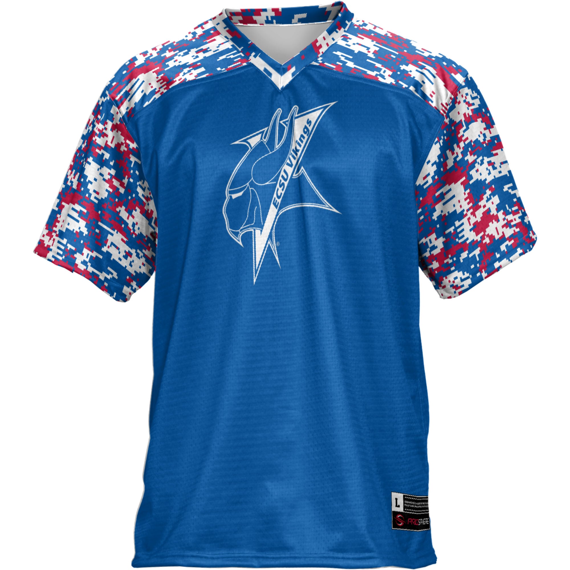 Elizabeth City State University Vikings Football Jersey Royal - front view