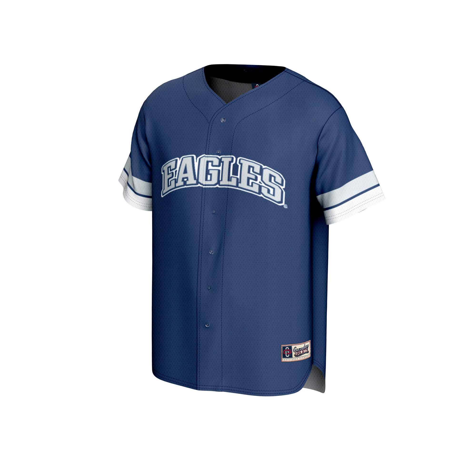Emory Eagles Baseball Jersey Blue - front view