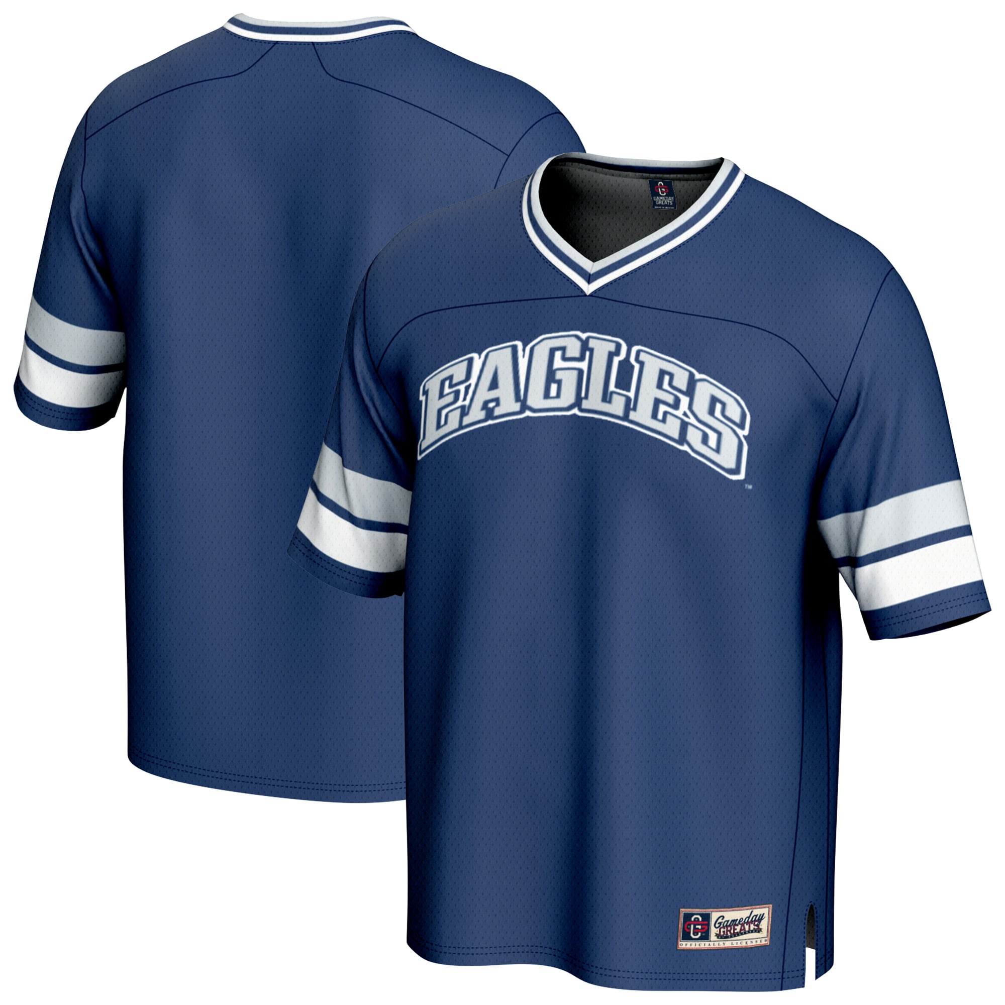 Emory Eagles Football Jersey Blue - front and back view